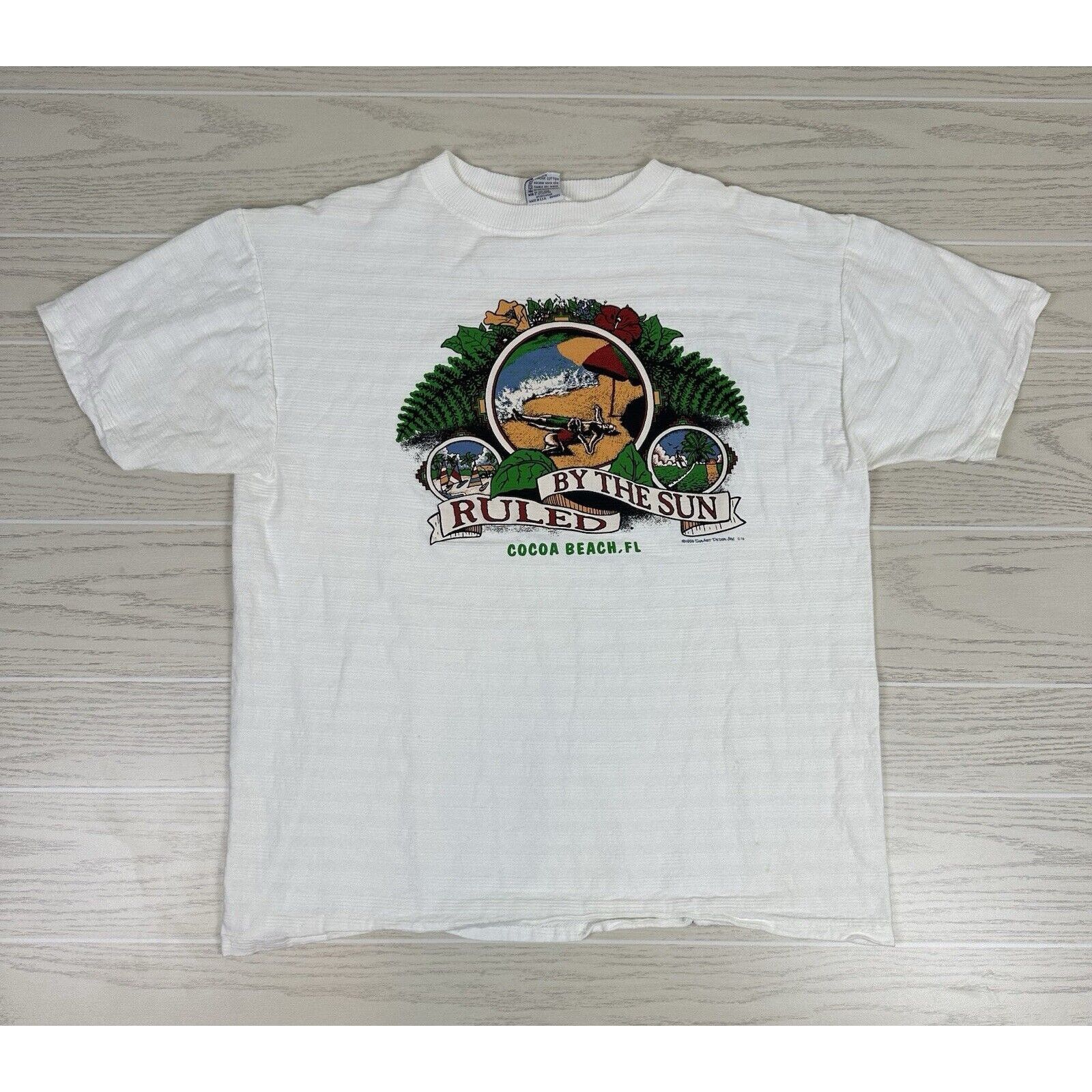 Vintage Vintage 90s Cocoa Florida Tourist Shirt Size US XL / EU 56 / 4 - 1 Thumbnail