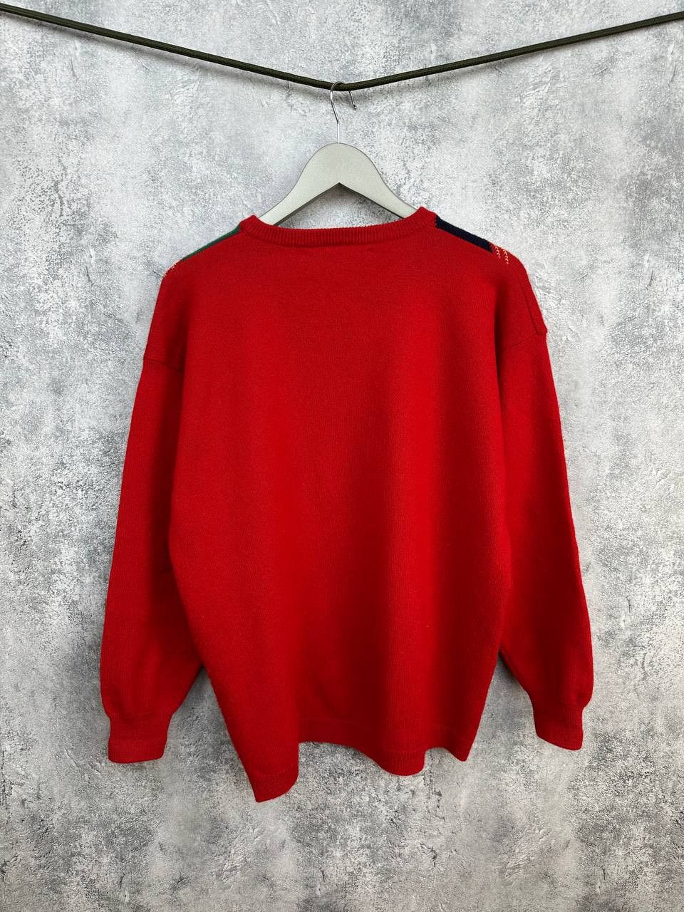 Pringle Of Scotland Pringle of Scotland Argyle Golf Crest Red Wool Knit Sweater Size US XL / EU 56 / 4 - 2 Thumbnail