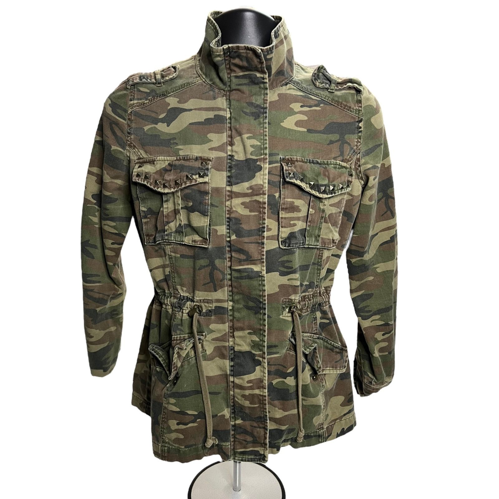 Other Women’s Camo Military Utility Jacket Studded Pockets Medium Size M / US 6-8 / IT 42-44 - 3 Thumbnail