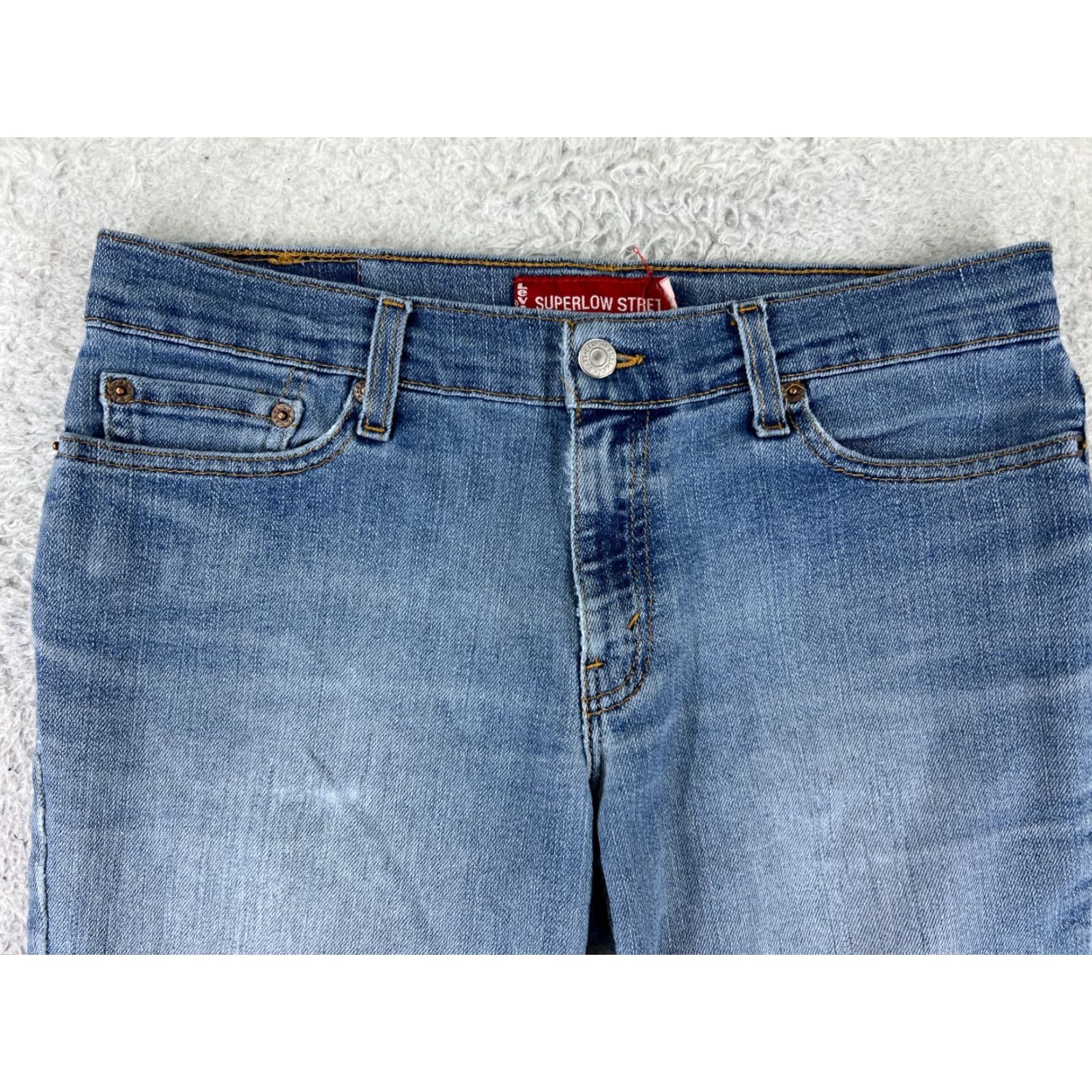 Levi's VINTAGE Levi's 514 Jeans Juniors 9 Blue Denim Flared Stretch Slimming 5-Pocket Cotton Blend Womens Adults? Size 30" / US 8 / IT 44 - 5 Thumbnail