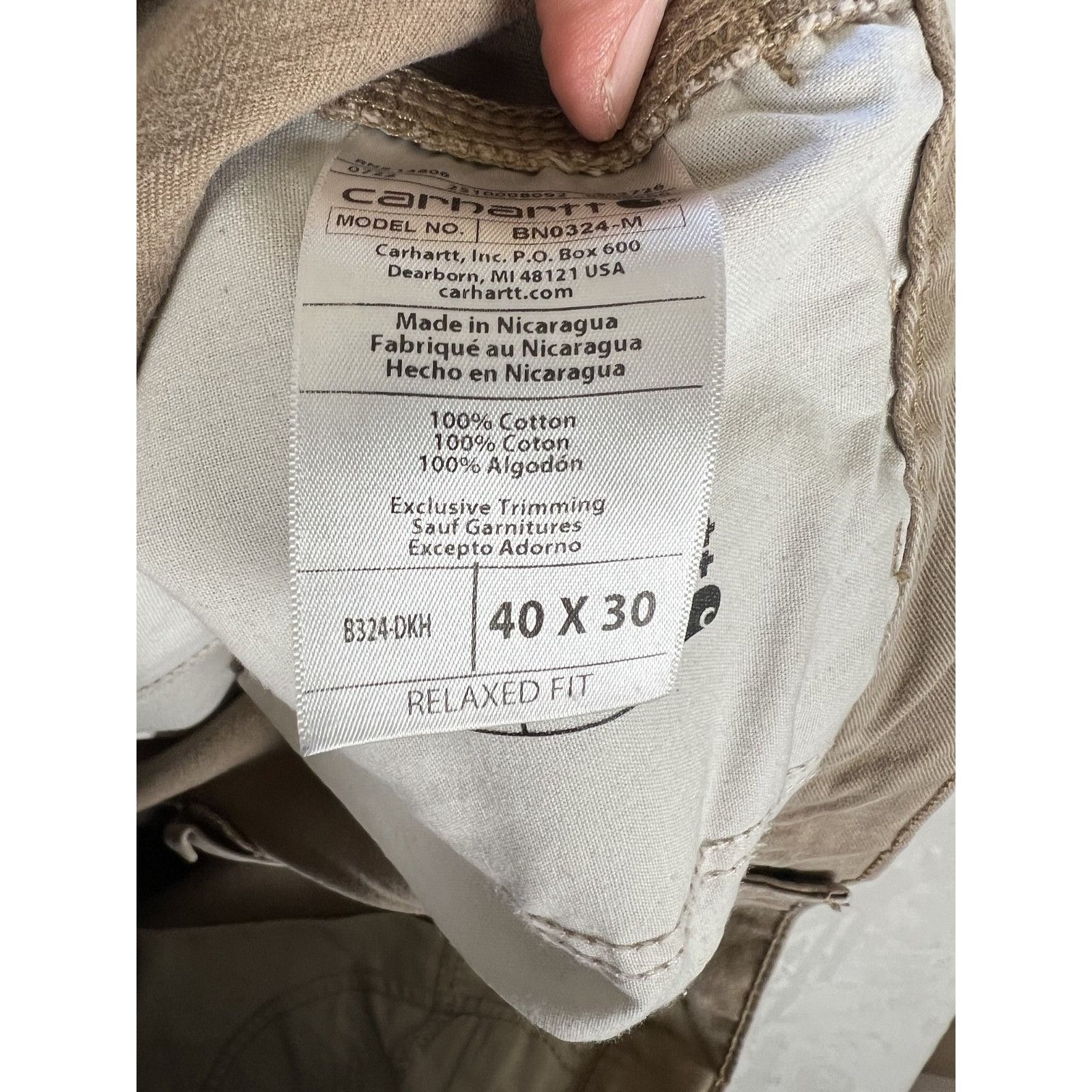 Carhartt Carhartt Work Pants B324 DKH 38×30 Relaxed Fit Distressed Kh Size US 38 / EU 54 - 8 Thumbnail