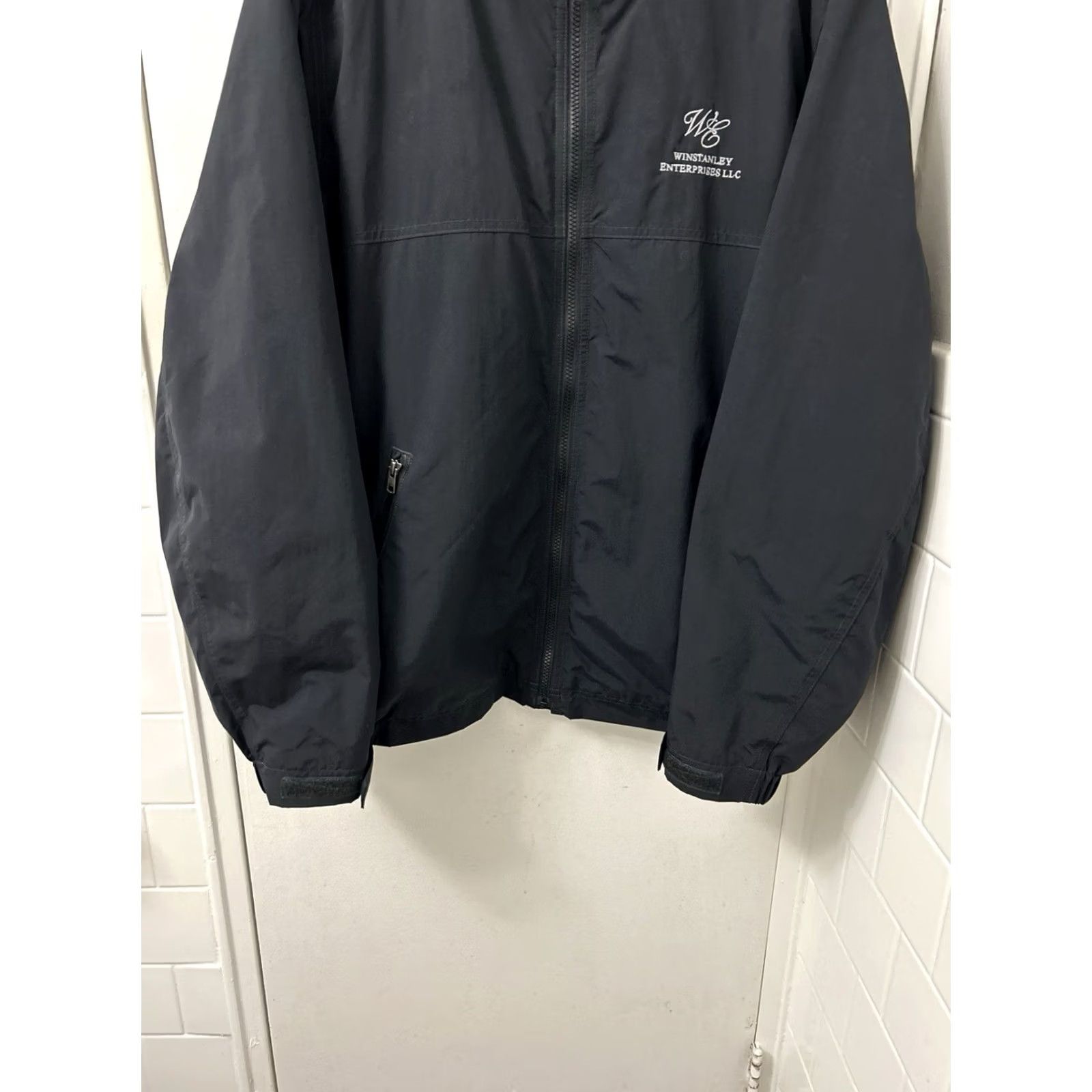 Vintage LL Bean Warm-Up Jacket Mens XL Black Fleece Lined Nylon Full Zip Windbreaker L/S Size US XL / EU 56 / 4 - 3 Thumbnail