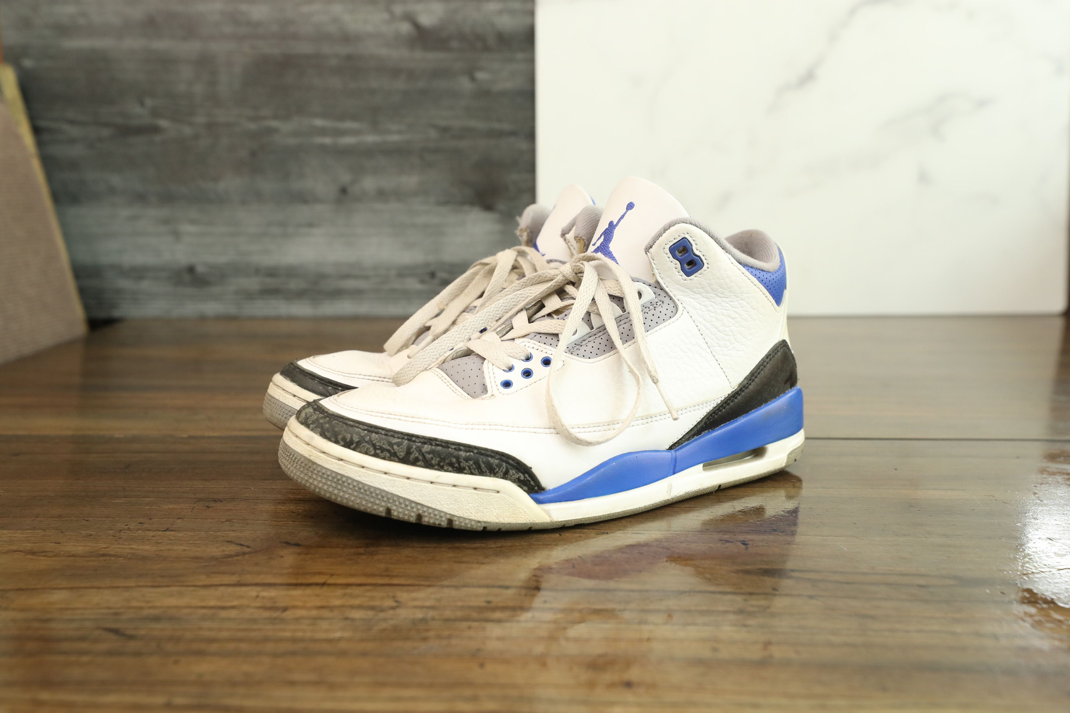 Jordan Brand Nike Air Jordan 3 Retro Racer Blue (9) Size US 9 / EU 42 - 4 Thumbnail