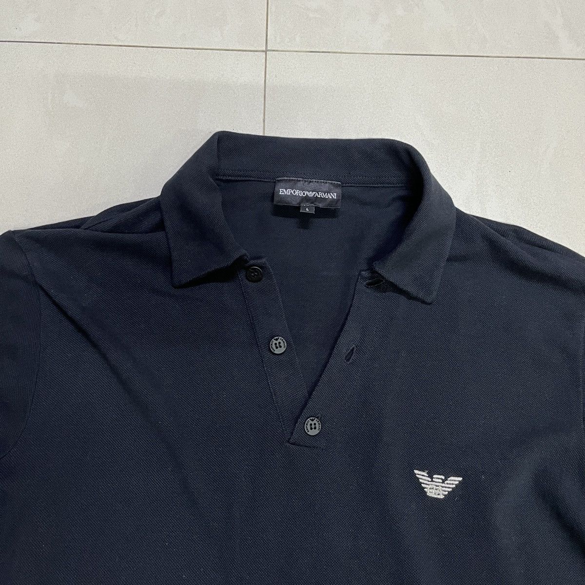 Armani × Emporio Armani Vintage Emporio Armani “Open Collar” Polo Shirt Size US S / EU 44-46 / 1 - 5 Thumbnail