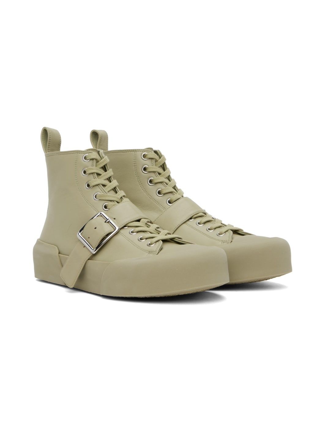 Jil Sander o1y1025 Hi-Top Sneakers in Sage Green Size US 8 / IT 38 - 3 Thumbnail