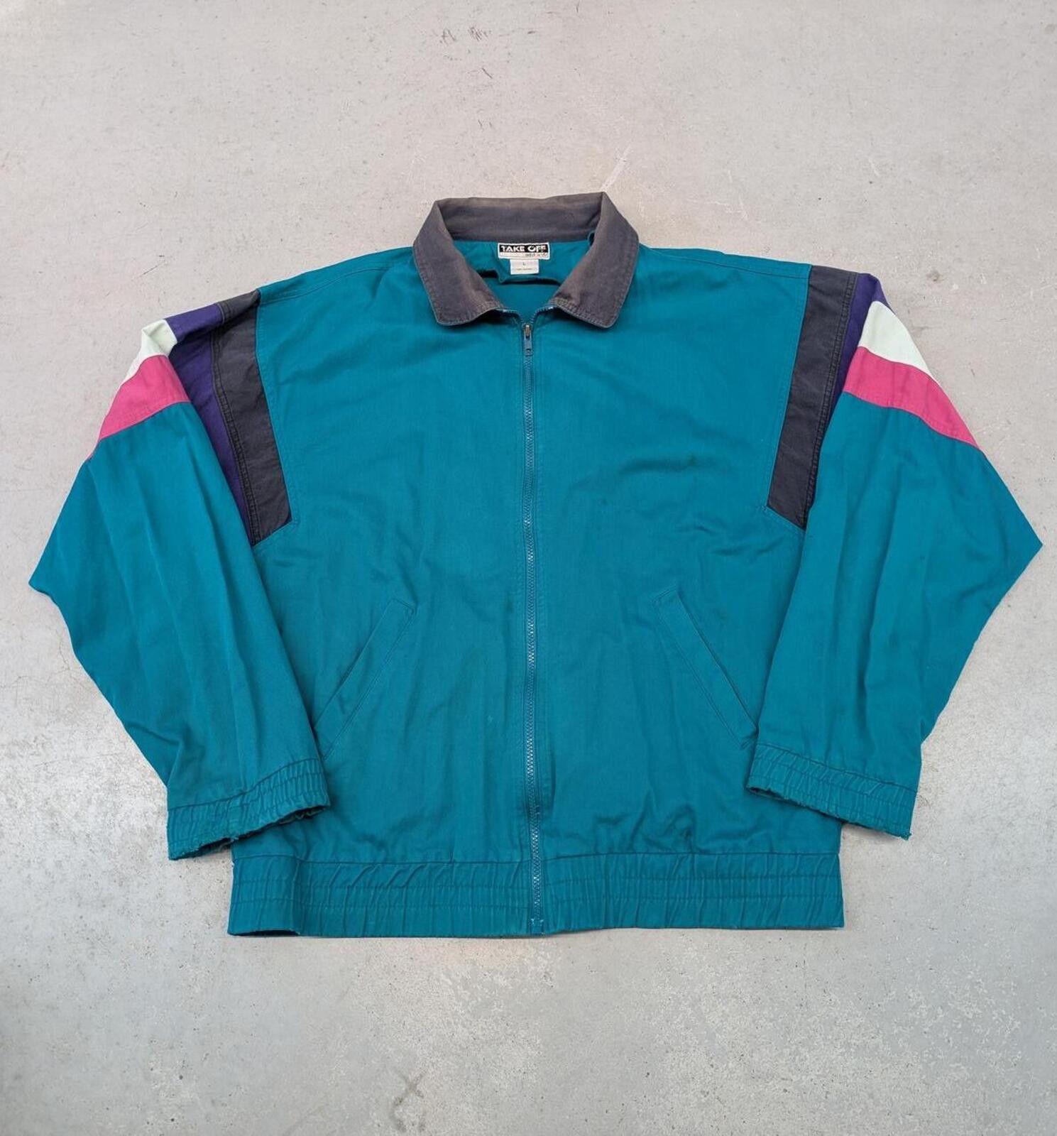 Adidas Rare Vintage 90s Adidas Take Off Turquoise Jacket Size US L / EU 52-54 / 3 - 1 Thumbnail