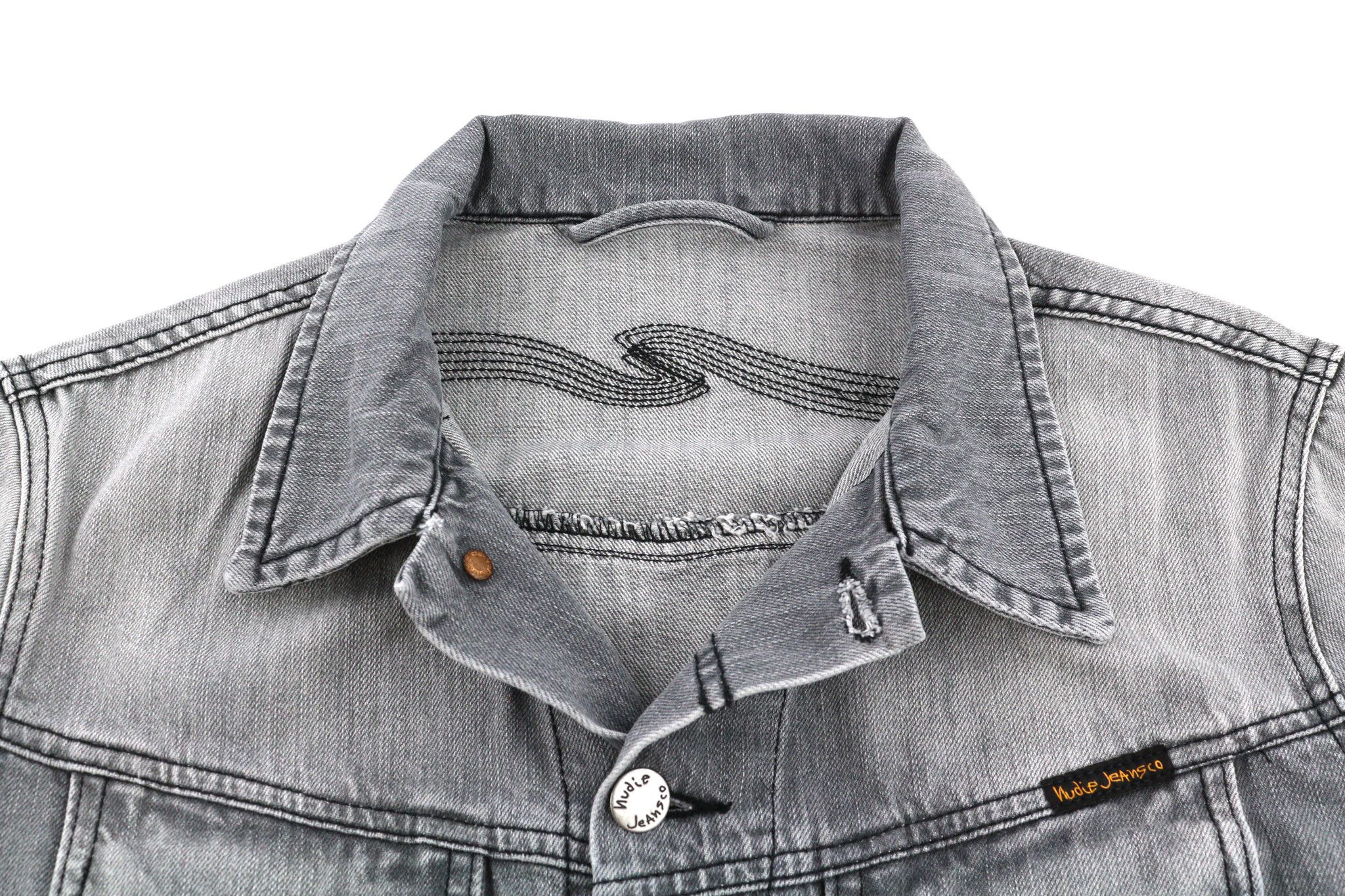 Nudie Jeans CONNY S Sunbleached Black Grey Jacket 81617 Size US S / EU 44-46 / 1 - 4 Thumbnail
