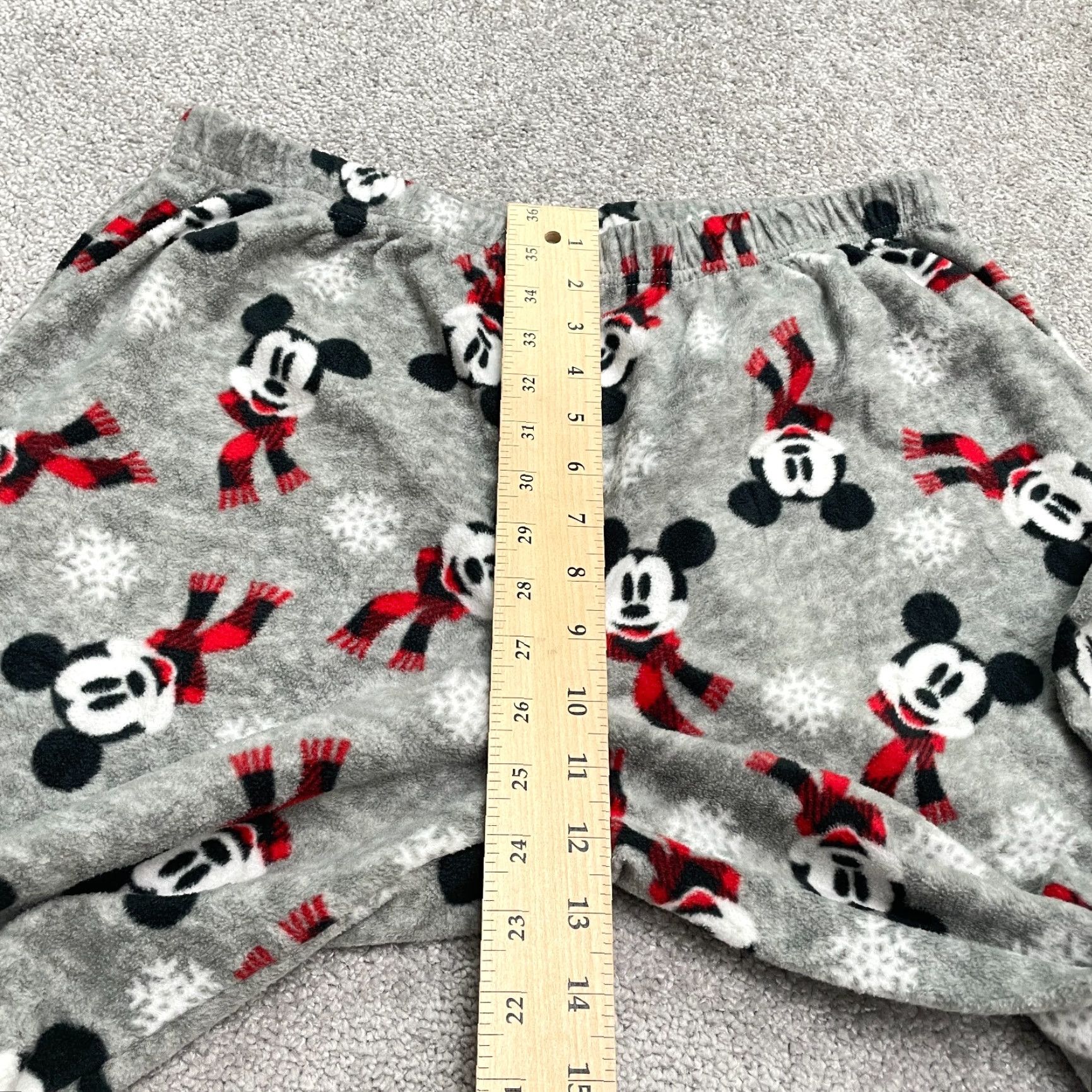 Disney Disney Mickey Mouse Plush Pajama Pants Mens Medium Multicolor Printed Holiday 32x31 Shirt? Size US 31 - 7 Thumbnail