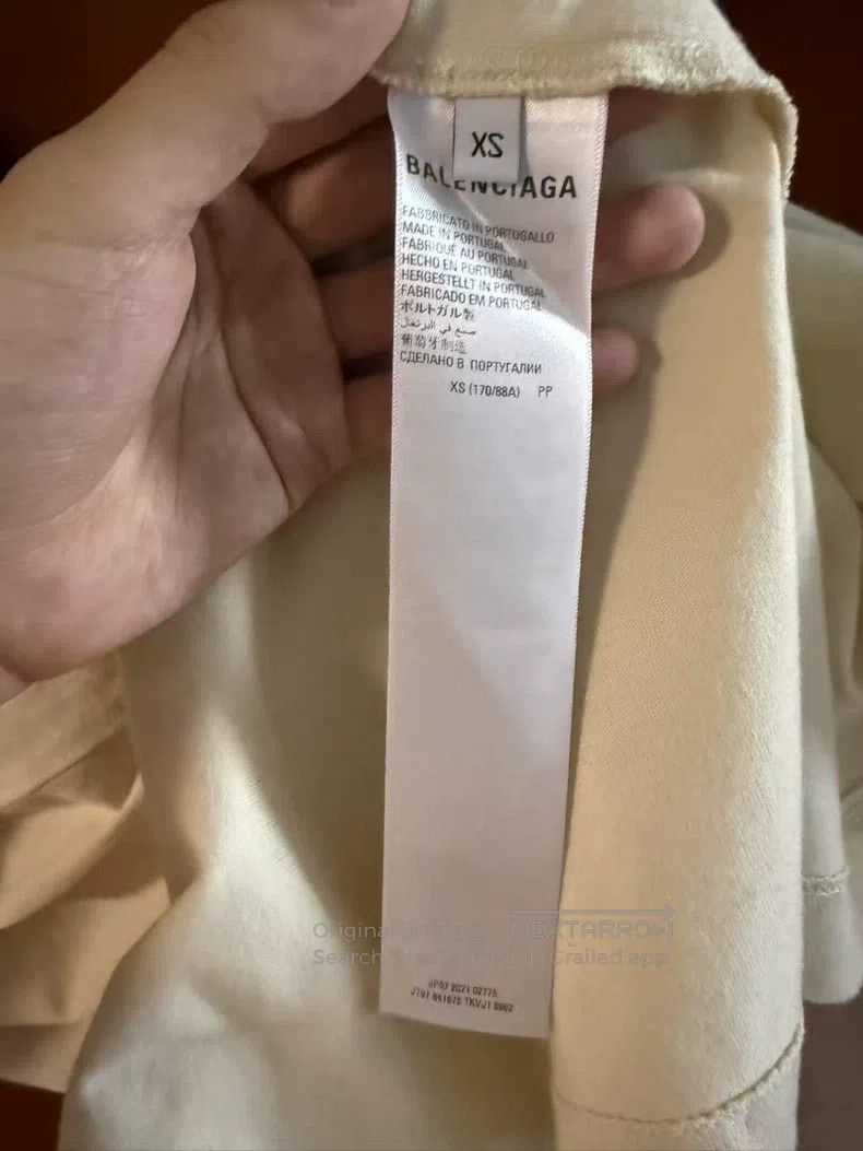 Balenciaga Balenciaga Cola Embroidery Logo Short Sleeve Beige Size US XS / EU 42 / 0 - 4 Thumbnail