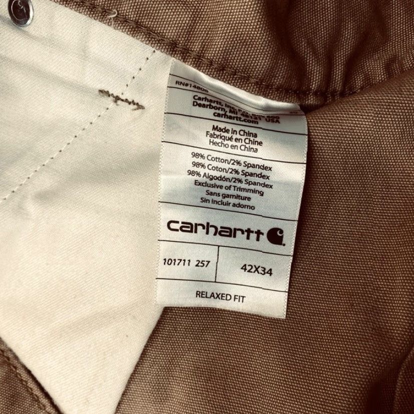 Carhartt VINTAGE Carhartt Carpenter Pants Double Knee Duck Canvas Mens 42x34 Brown Work 8526 Size US 42 / EU 58 - 6 Thumbnail