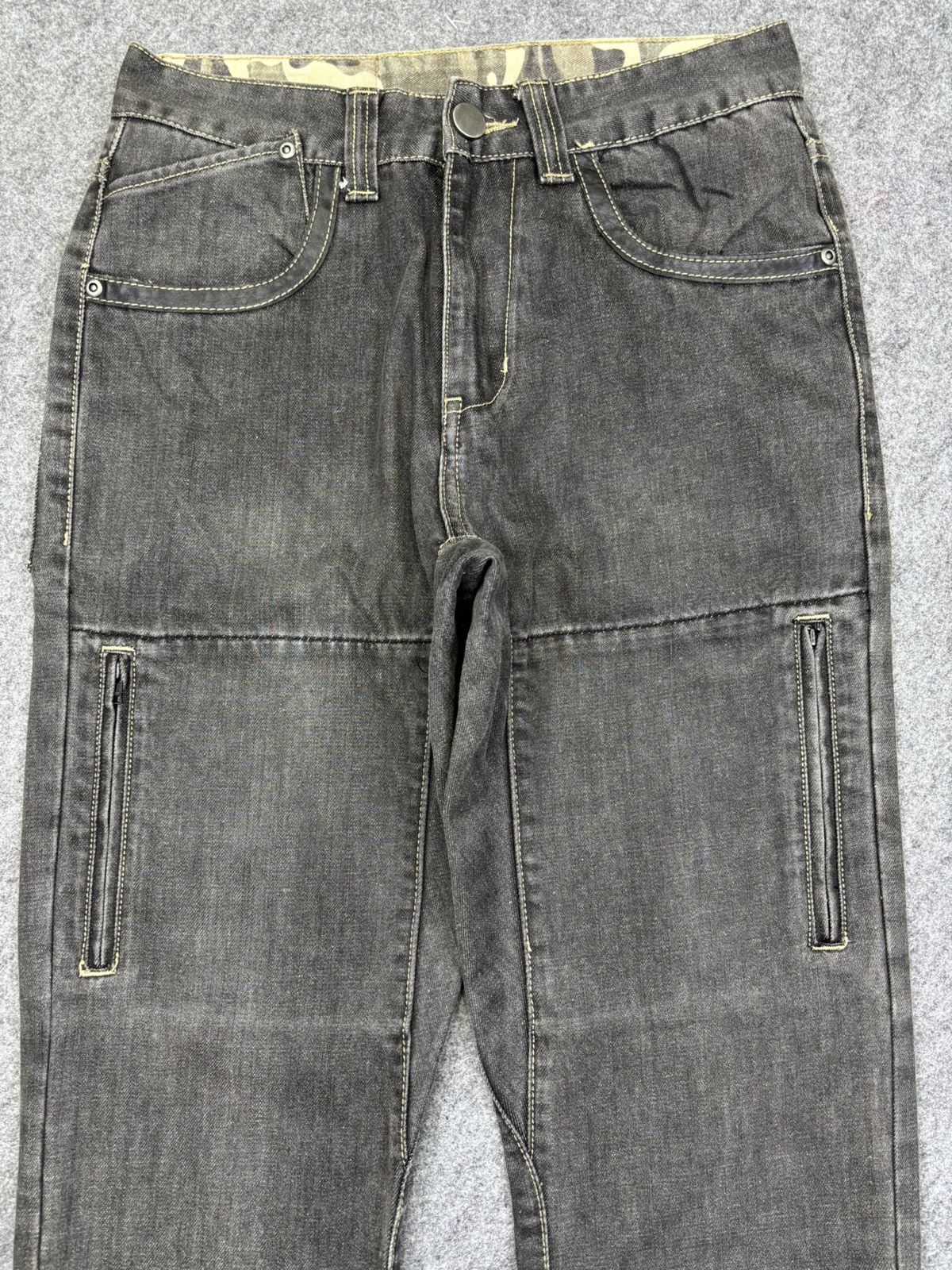 Japanese Brand 💥Biker Denim💥Greddy Multipockets Biker Denim F717 Size US 27 - 3 Thumbnail