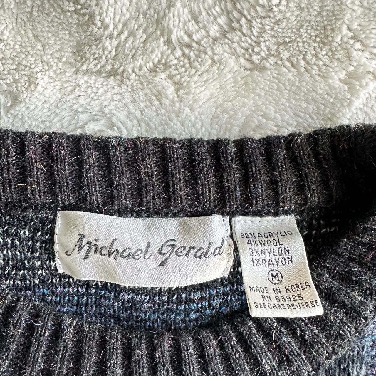 Other Vintage Michael Gerald Sweater Mens Medium Blue Grandpa 90s Size US M / EU 48-50 / 2 - 8 Thumbnail