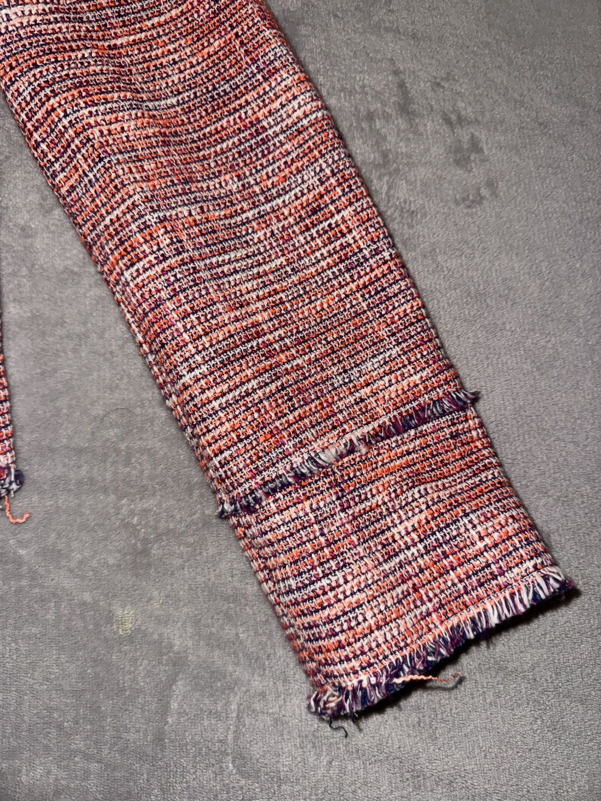 MSGM MSGM Tweed Jacket Size 40 Cropped Frayed Edge Designer Blaze Size S / US 4 / IT 40 - 4 Thumbnail
