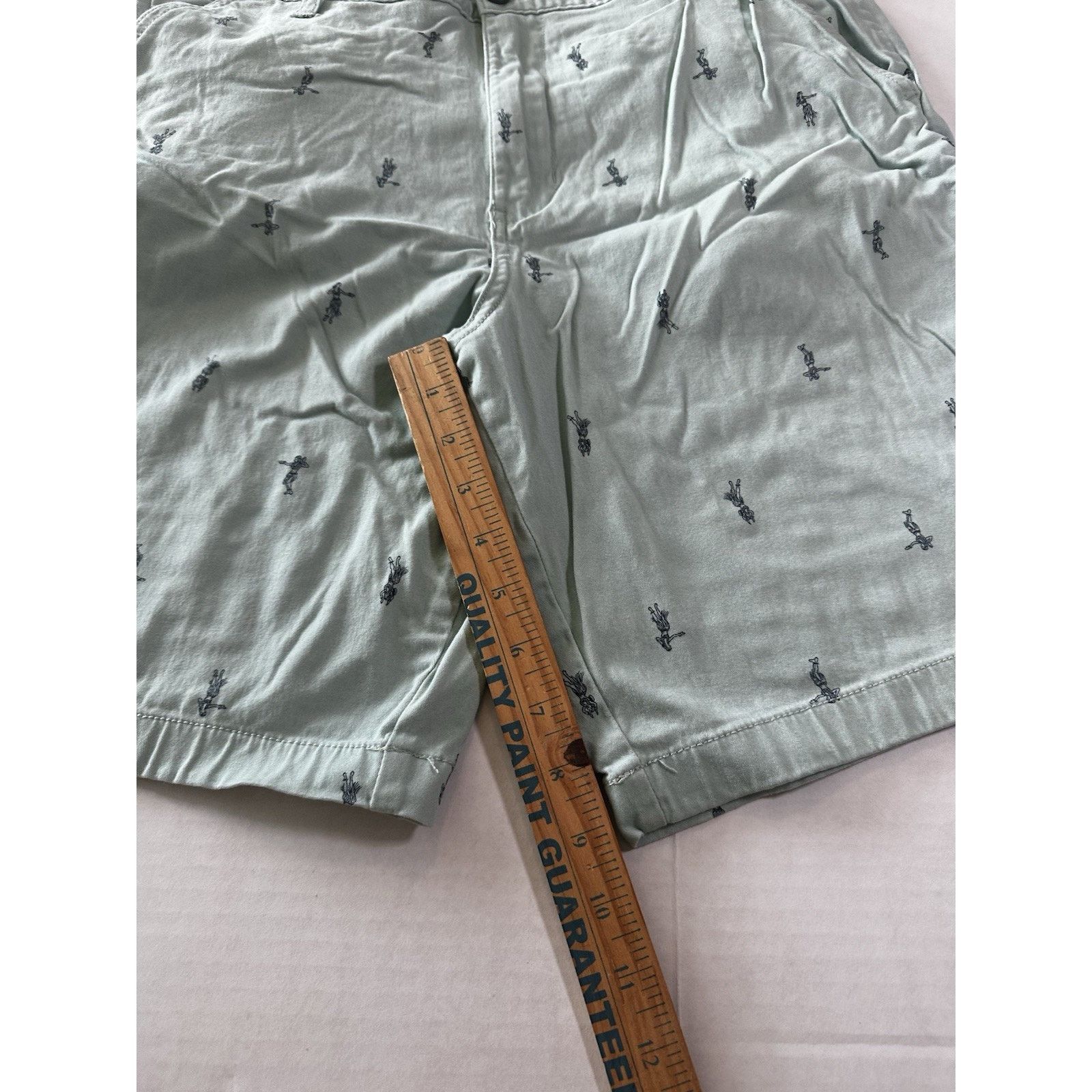 George George Chino Shorts Teal Hawaiian Dancers Sz34 Tropical Golf Size US 34 / EU 50 - 8 Thumbnail