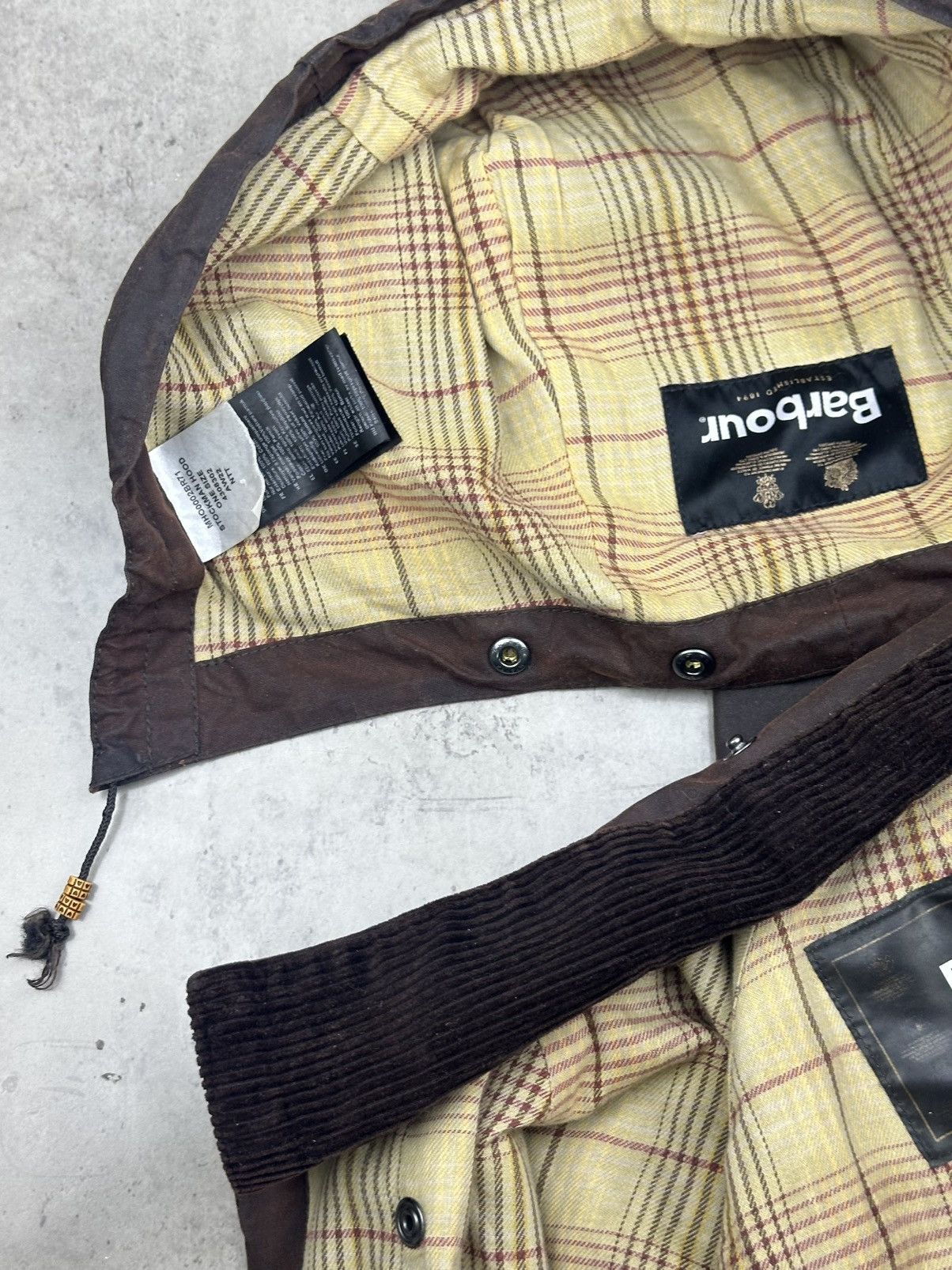 Barbour Barbour Stockman Waxed Cotton Hooded Long Coat Brown Size M Size US M / EU 48-50 / 2 - 14 Thumbnail