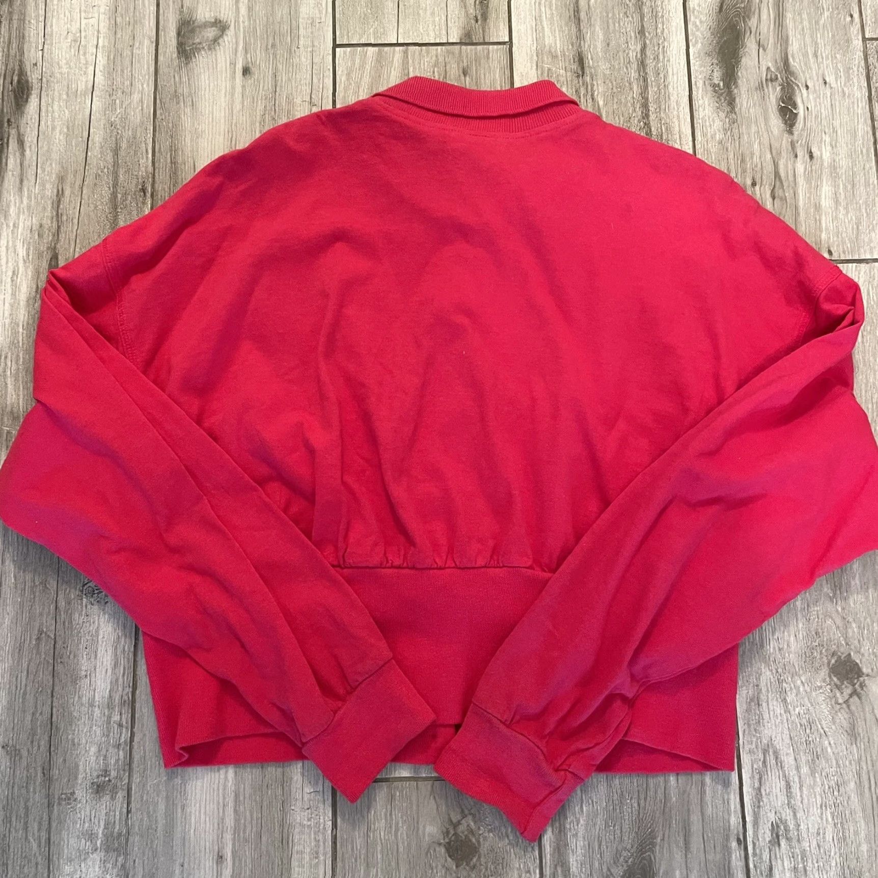 Vintage VINTAGE Anne-Marie Designs 80s Punk Art Pink Crop Cardigan Sweater Pockets Long Sleeve Button Women M Size M / US 6-8 / IT 42-44 - 6 Thumbnail