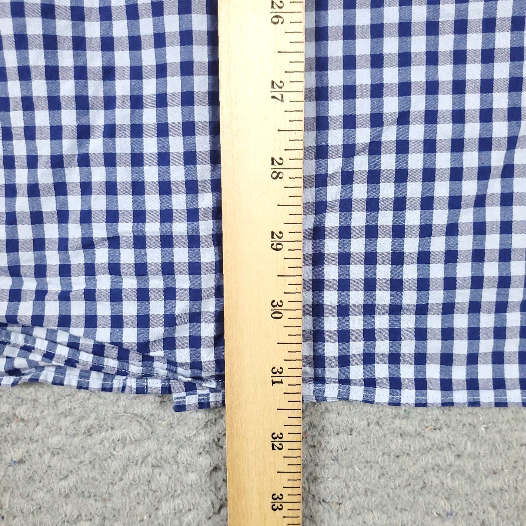 Tommy Hilfiger Tommy Hilfiger Shirt Mens 16.5 Blue Check Dress Button Up Long Sleeve Size 46R - 4 Thumbnail