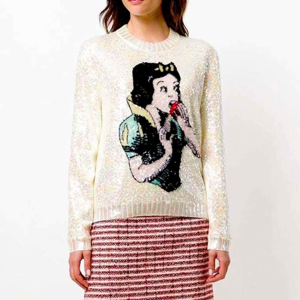 Gucci GUCCI Snow White Sequin Wool Knit Sweater Size M / US 6-8 / IT 42-44 - 1 Thumbnail