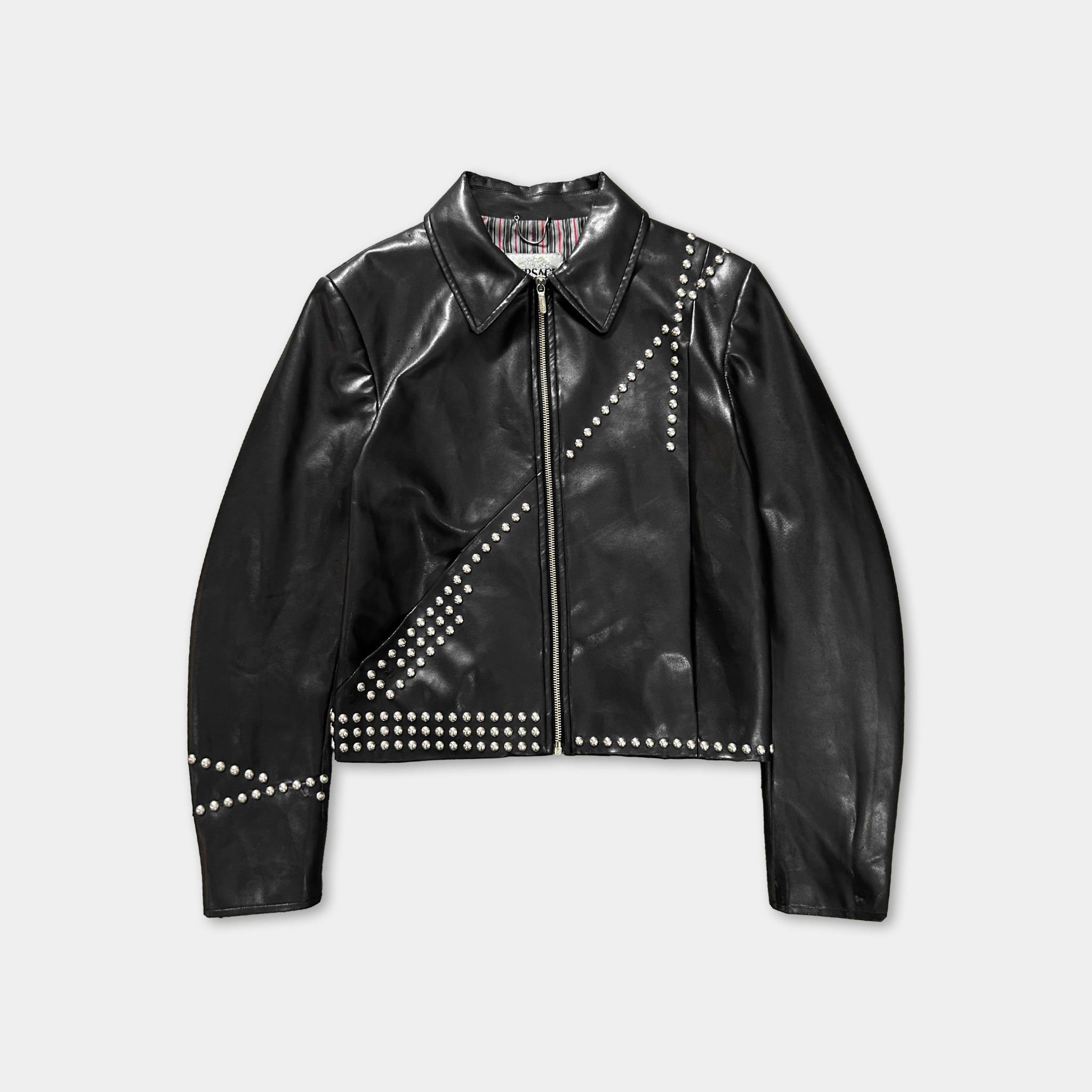 Versace Versace Jeans Couture Studded Faux Leather Jacket Size US S / EU 44-46 / 1 - 1 Thumbnail