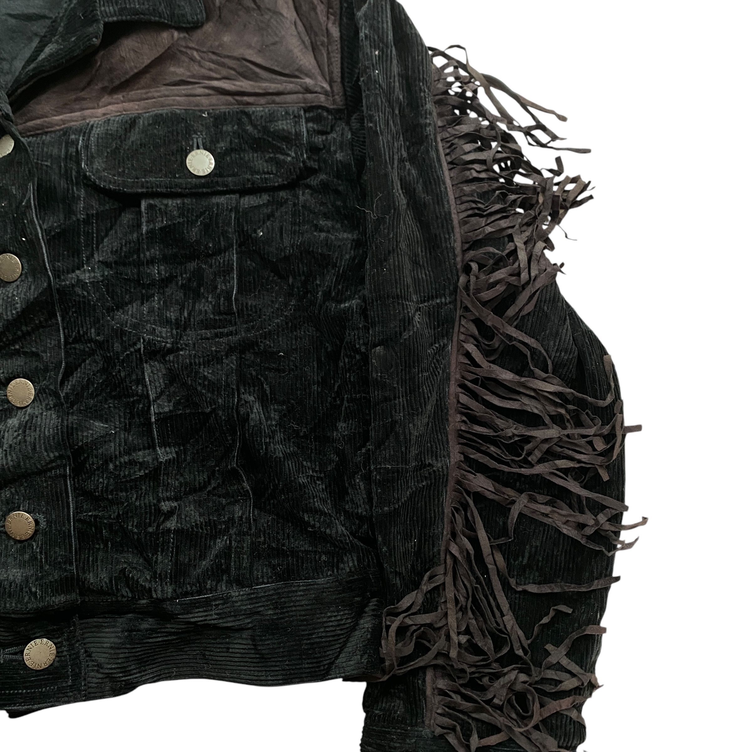 Norma Kamali × Seditionaries Norma Kamali Corduroy Mix Leather Jacket Western Fringe Size M / US 6-8 / IT 42-44 - 3 Thumbnail