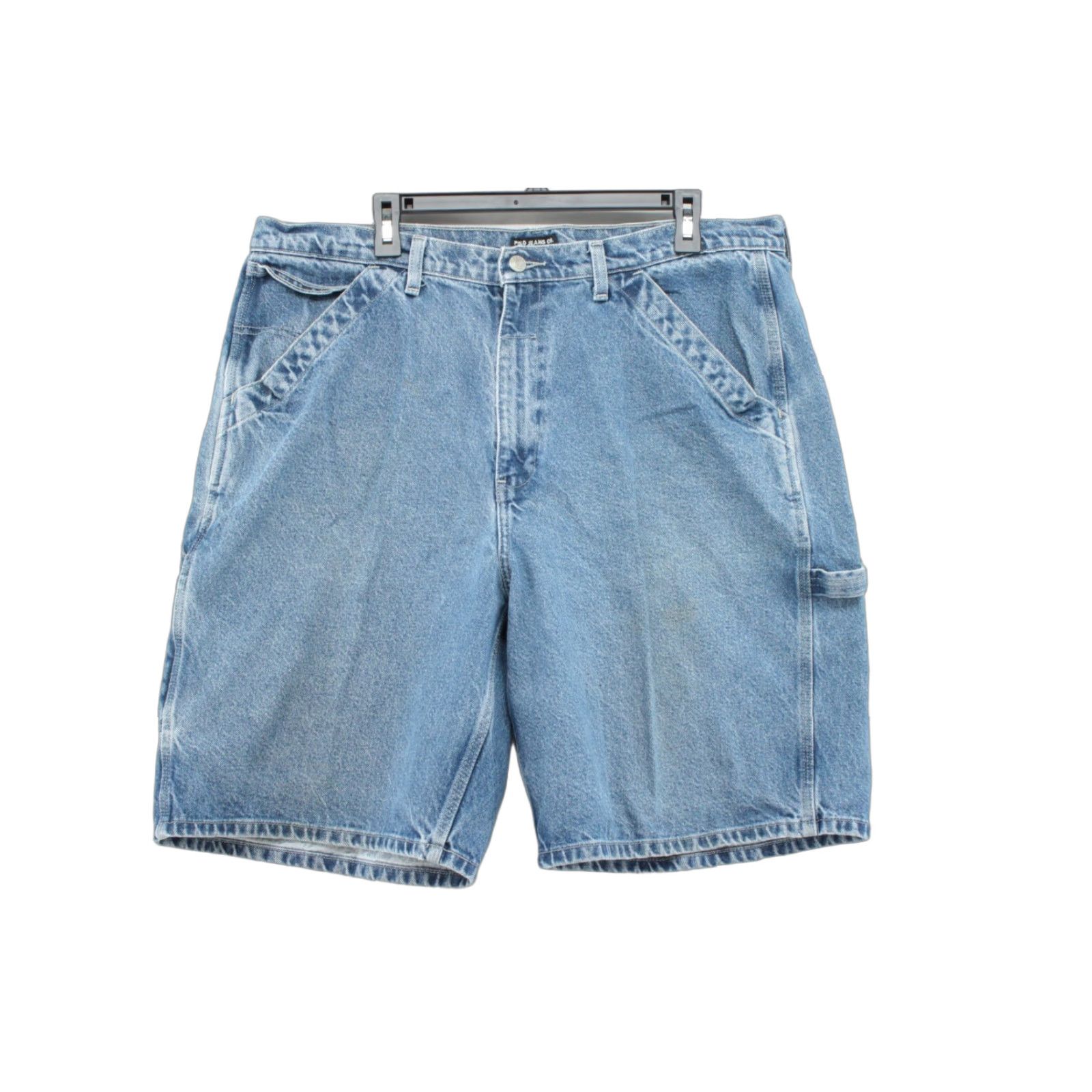 Ralph Lauren VINTAGE Ralph Lauren Polo Jeans Co. Denim Carpenter Shorts Mens 40 Baggy 90s Y2K Blue Denim Shorts Size US L / EU 52-54 / 3 - 1 Thumbnail