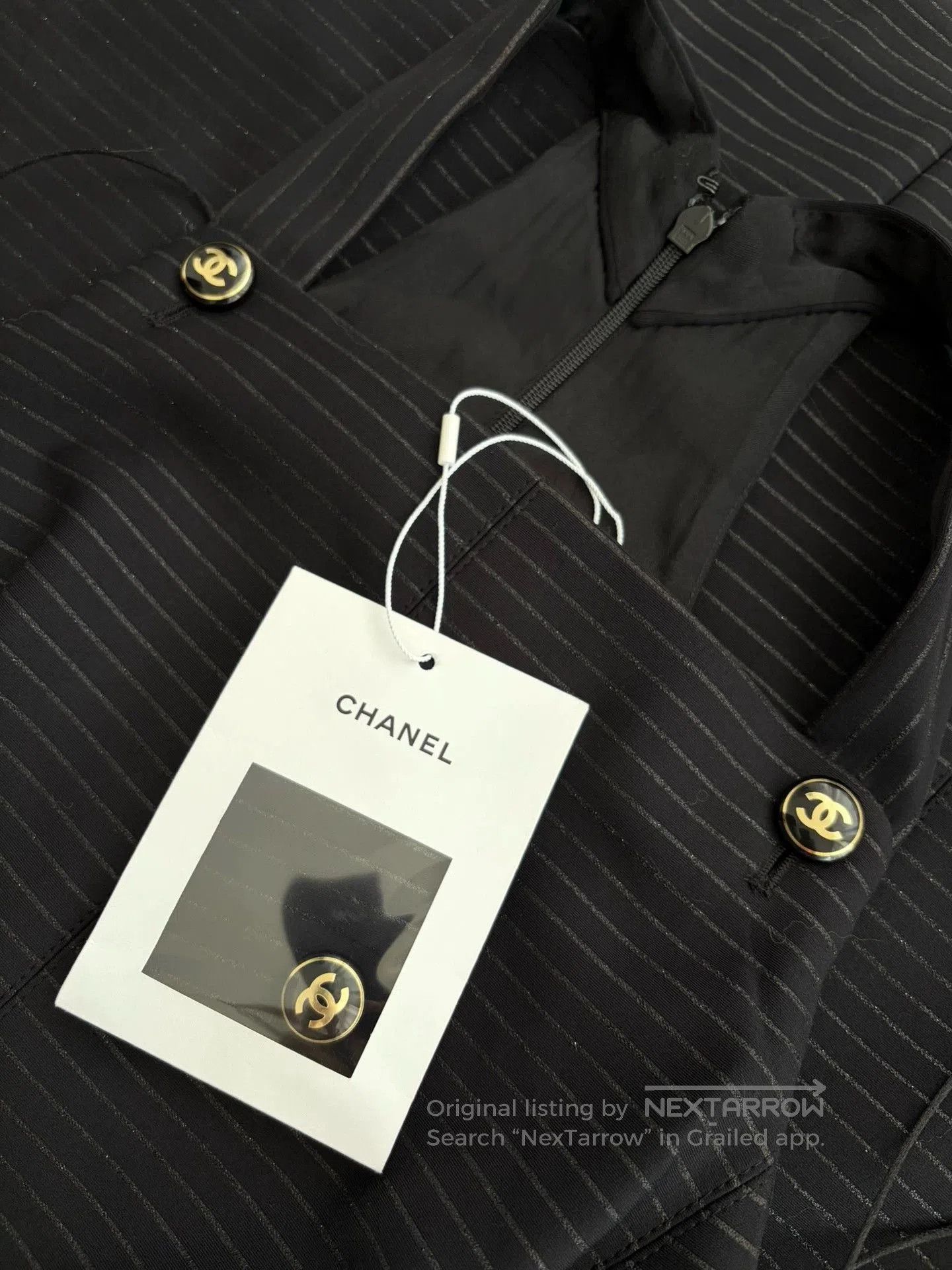 Chanel Chanel 23P Striped Sling Dress. Size US 38 / EU 54 - 3 Thumbnail