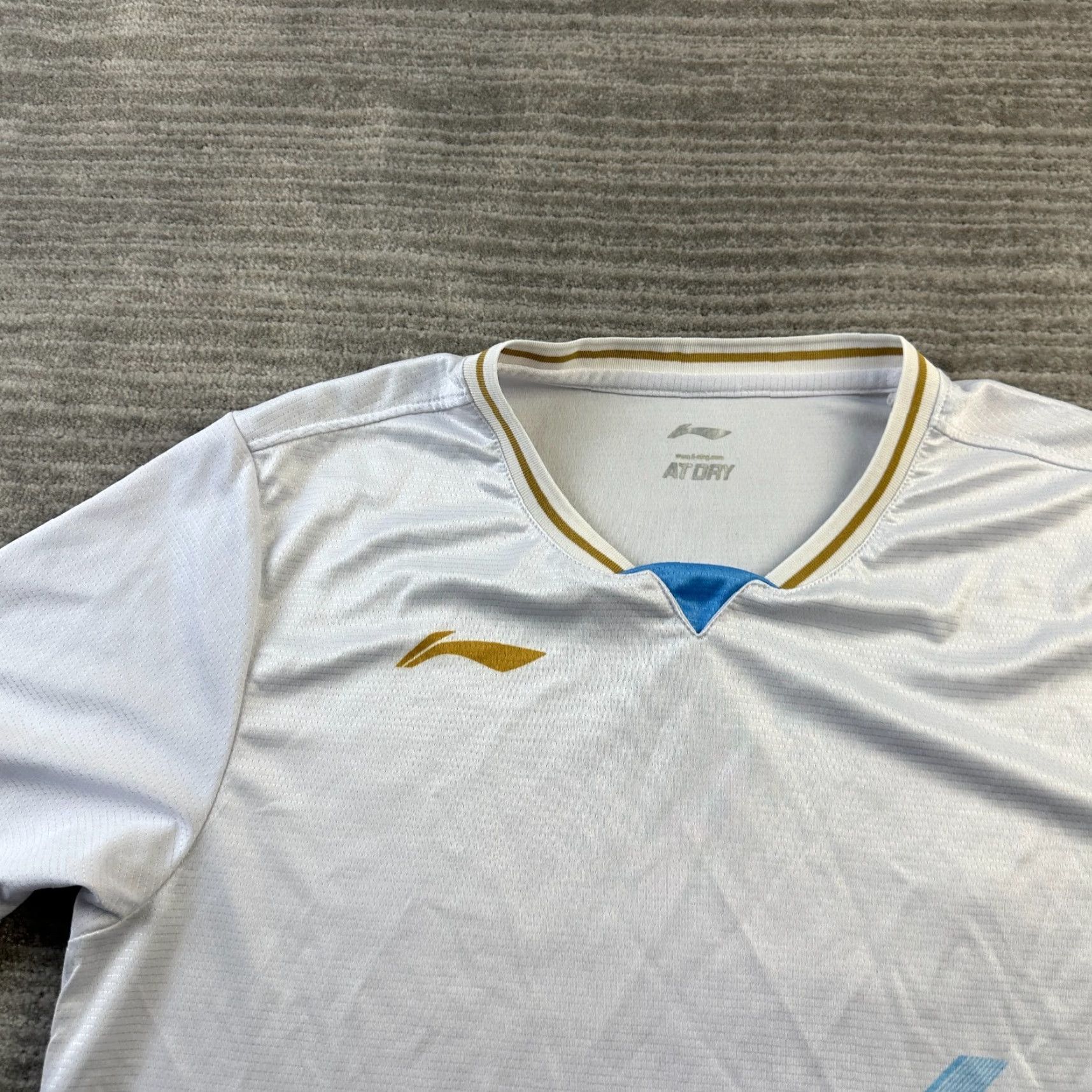 Li-Ning Li-Ning Shirt Mens Large White Badminton Tennis Performance Shirt Size US L / EU 52-54 / 3 - 2 Thumbnail
