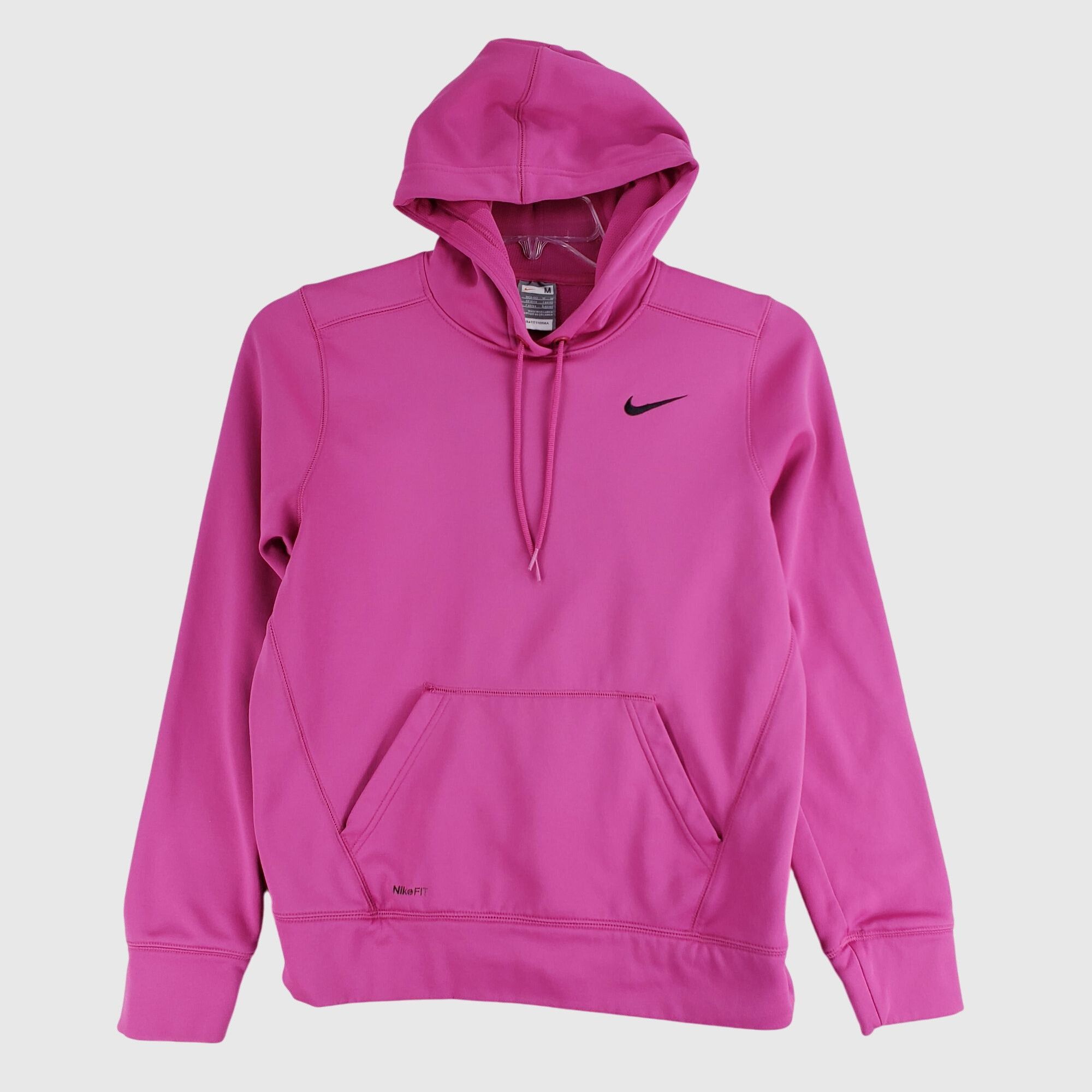 Nike Vintage NikeFit Womens Pink Pullover Hoodie With Kangaroo Po Size M / US 6-8 / IT 42-44 - 4 Thumbnail