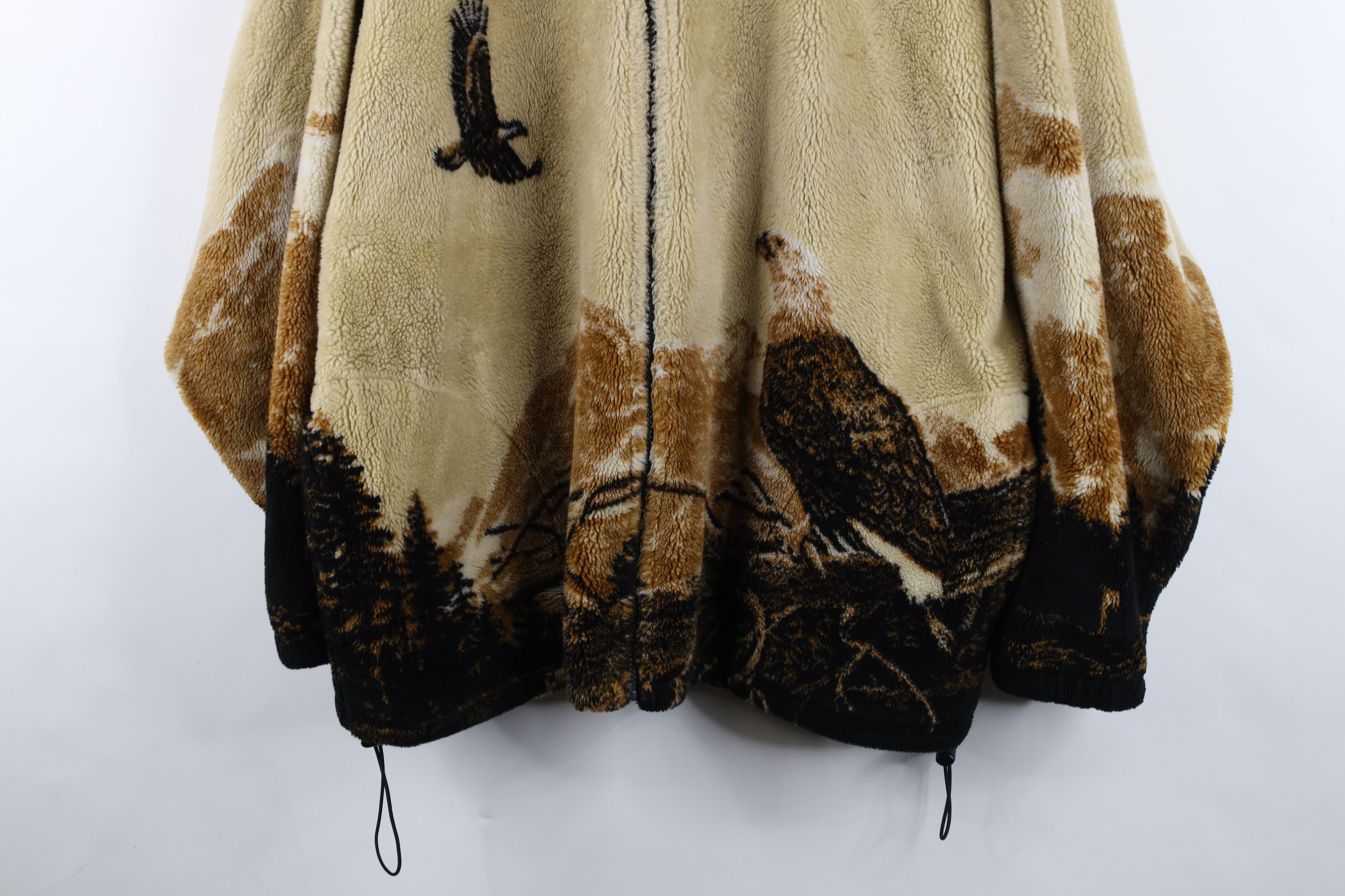 Vintage Vintage 90s Streetwear All Over Print Fleece Jacket USA Size US XL / EU 56 / 4 - 3 Thumbnail