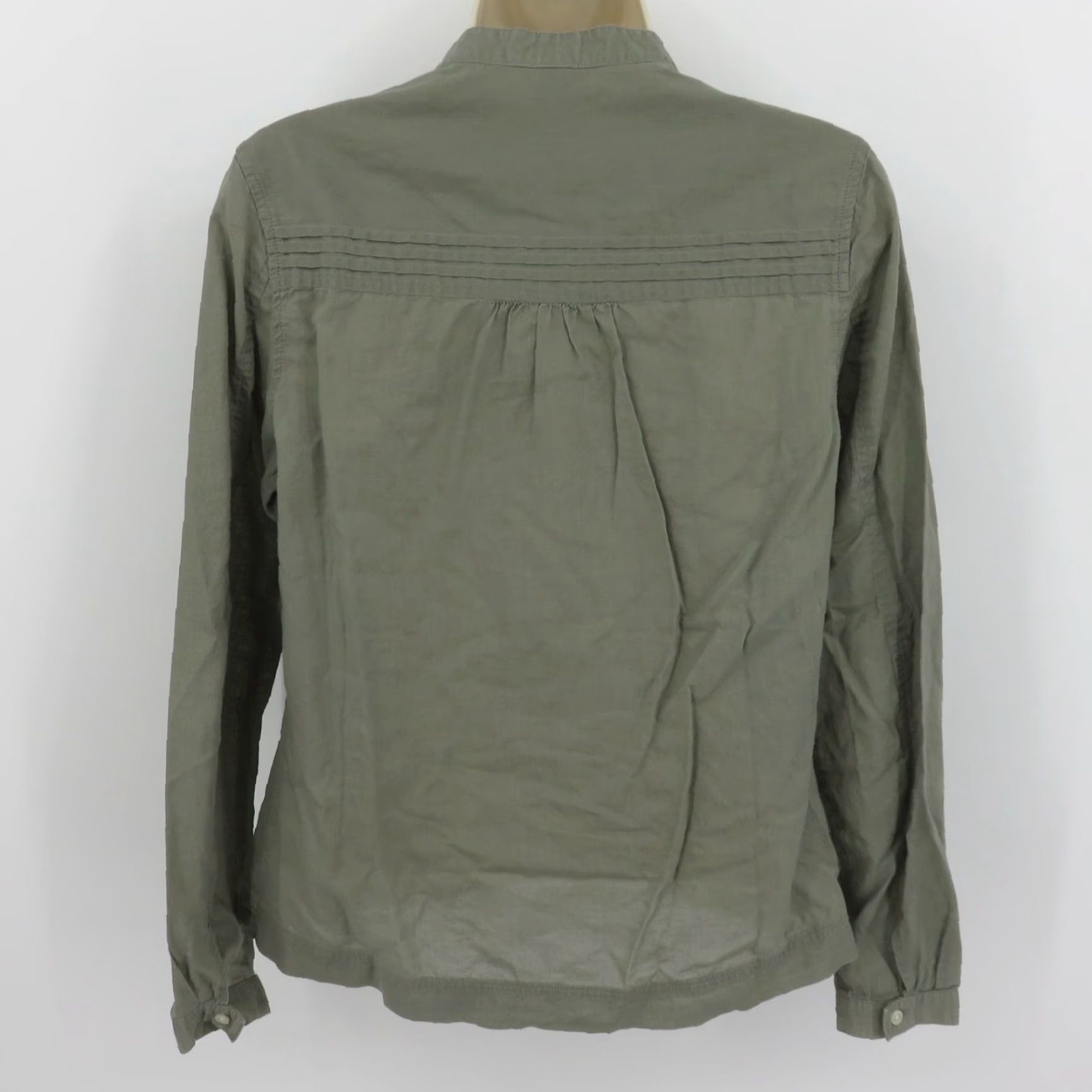 Banana Republic VINTAGE Banana Republic Blouse Shirt Boxy Green Pleated Button Women Small S 2006 Y2K Dressy Casual Workwear Formal Size S / US 4 / IT 40 - 5 Thumbnail