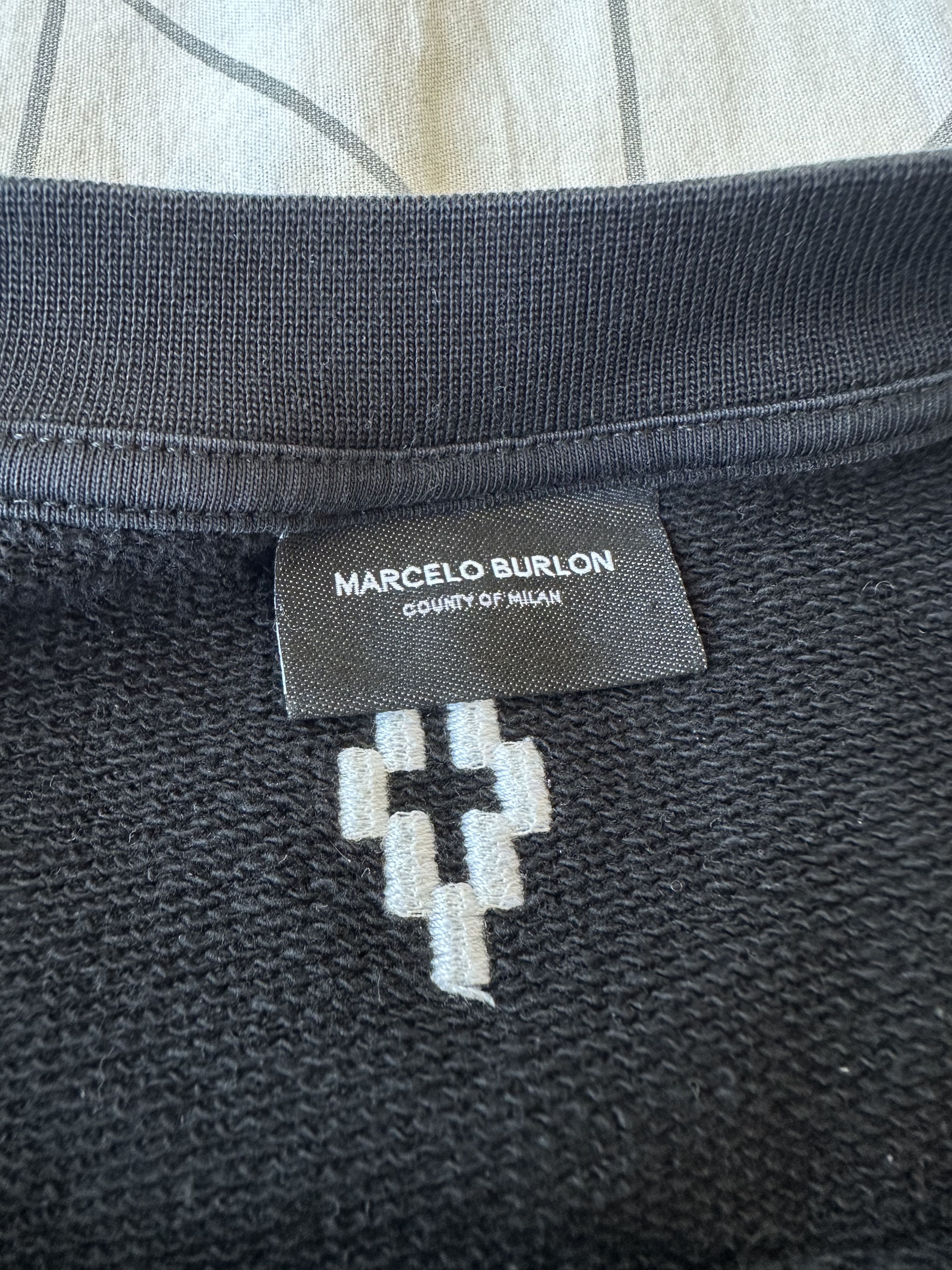 Marcelo Burlon Marcelo Burlon Gorilla Print Logo Crewneck Black Size US M / EU 48-50 / 2 - 4 Thumbnail