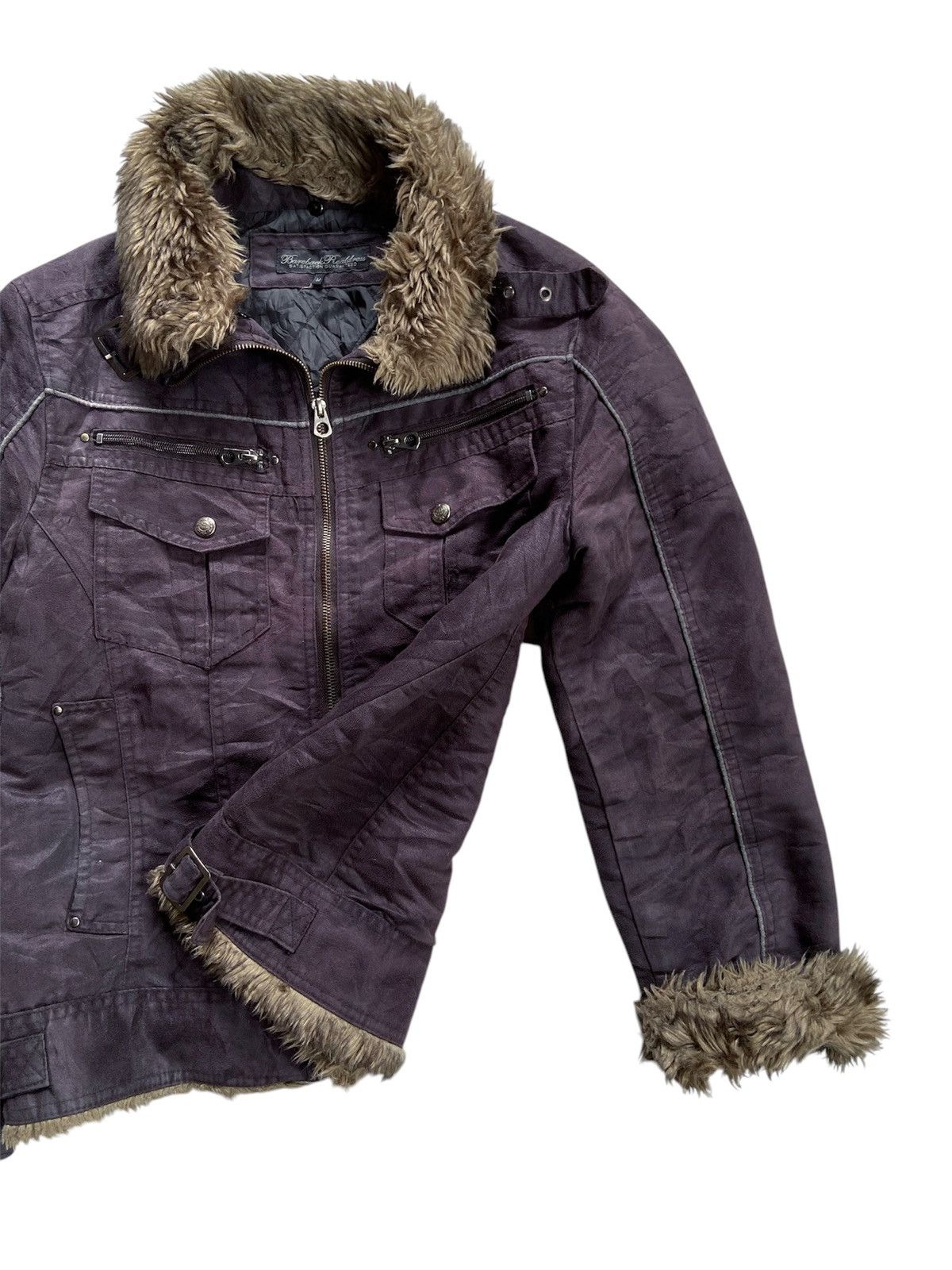 Japanese Brand JAPANESE BAREBACK FAUX FUR BLACK WASHED JACKET Size US M / EU 48-50 / 2 - 5 Thumbnail