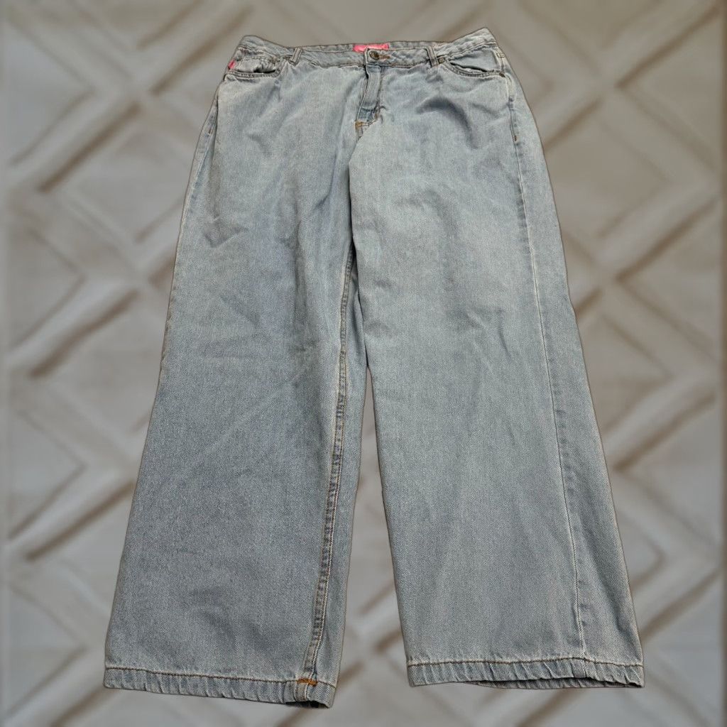 Vintage Woman Within Jeans 14W Blue Straight Leg 34x28.5 Womens Plus Casual Denim Shirt? Size 36" / US 14 / IT 50 - 1 Thumbnail