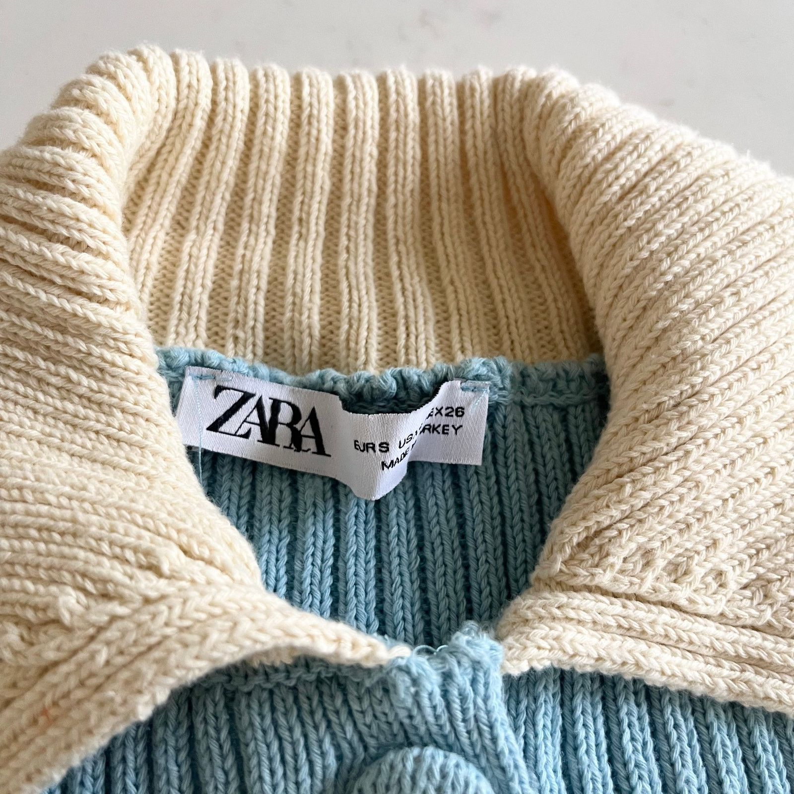 Zara Zara Colorblock Striped Ribbed Knit Cropped Cardigan Sweater Size S / US 4 / IT 40 - 5 Thumbnail