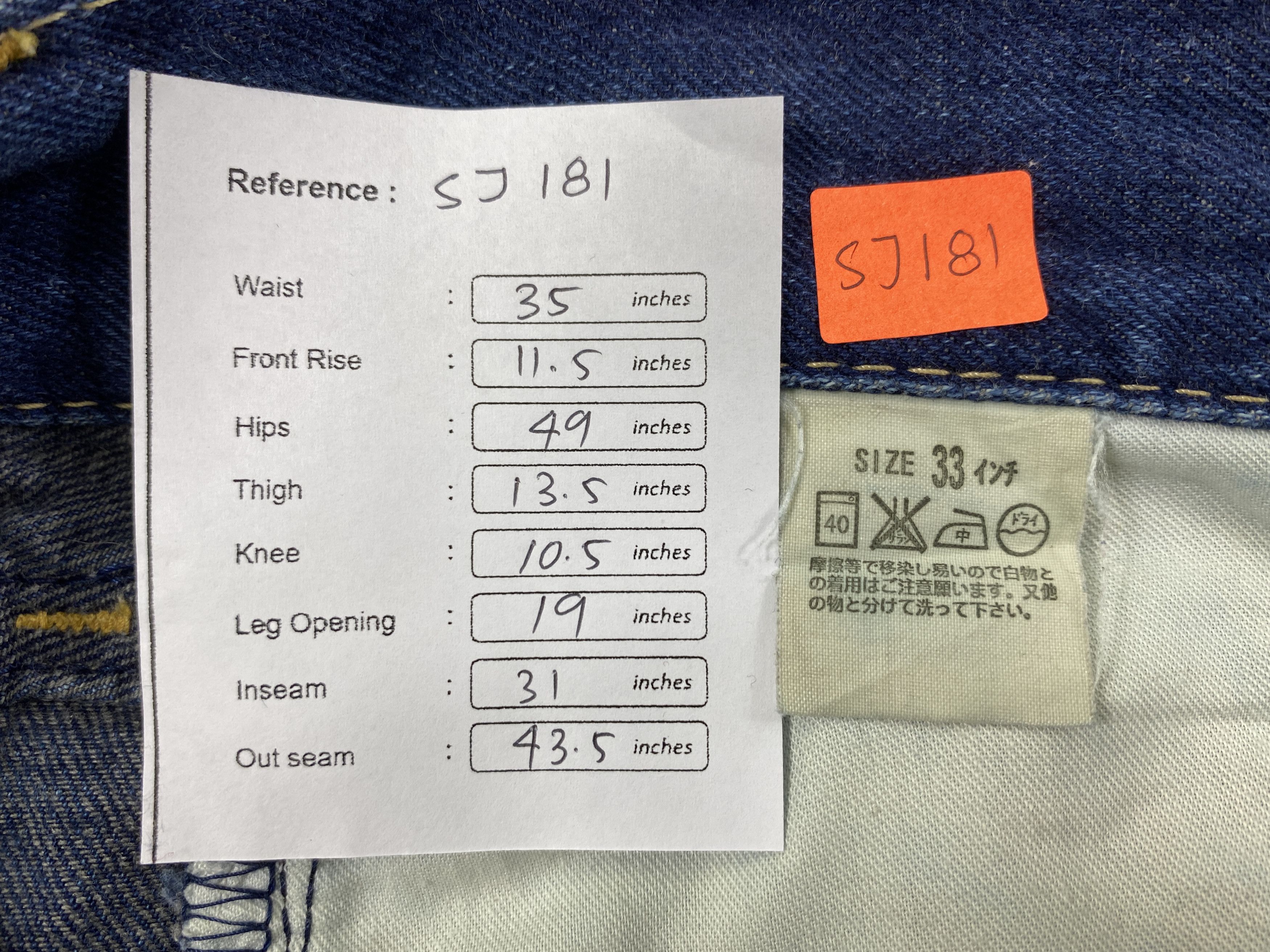 Japanese Brand Distressed Blue Vintage Levi's 902 35x31 Denim -SJ181 Size US 35 - 8 Thumbnail