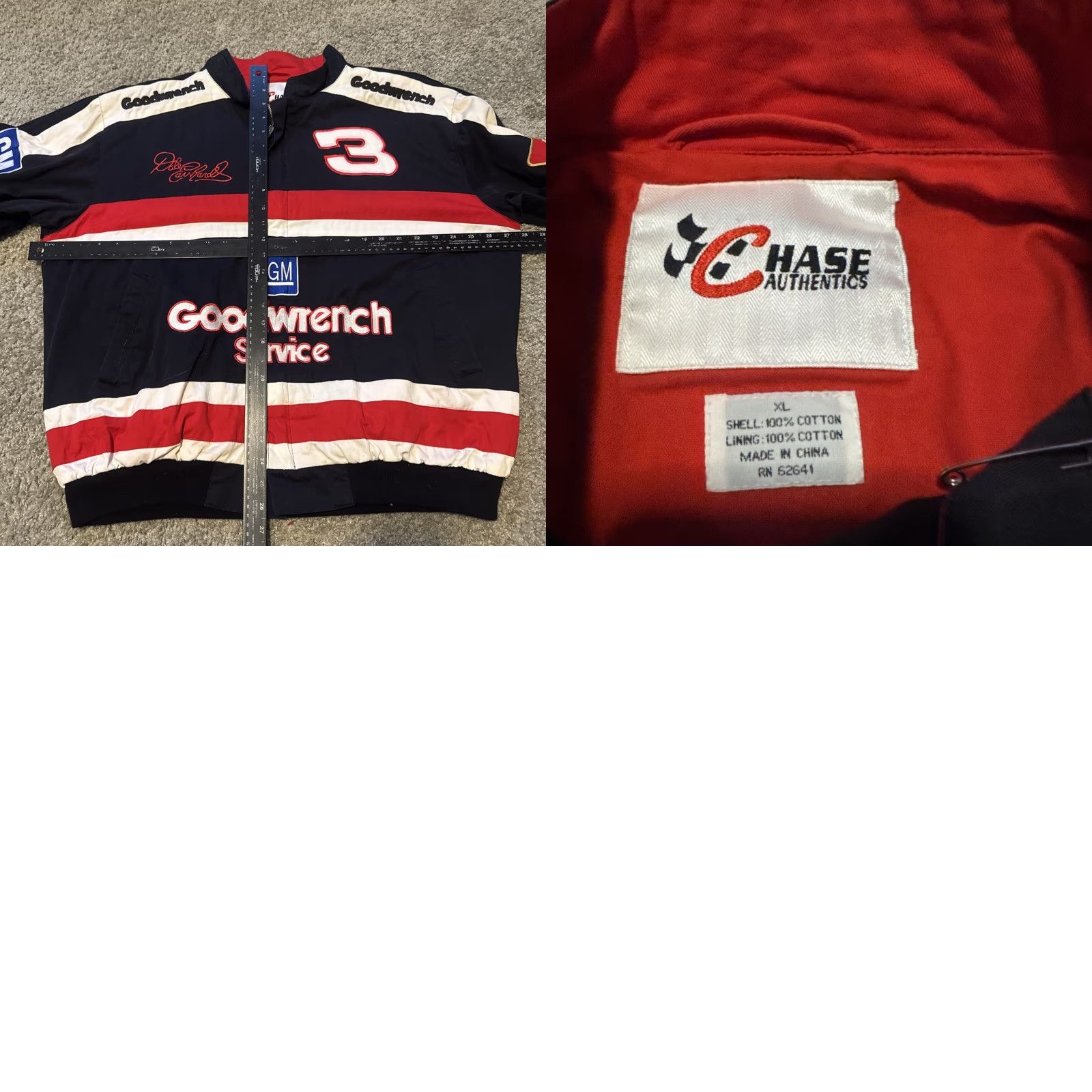 Chase Authentics VINTAGE Dale Earnhardt Goodwrench Racing Jacket Chase Authentics XL Men Red Bomber Jacket Size US XL / EU 56 / 4 - 8 Thumbnail