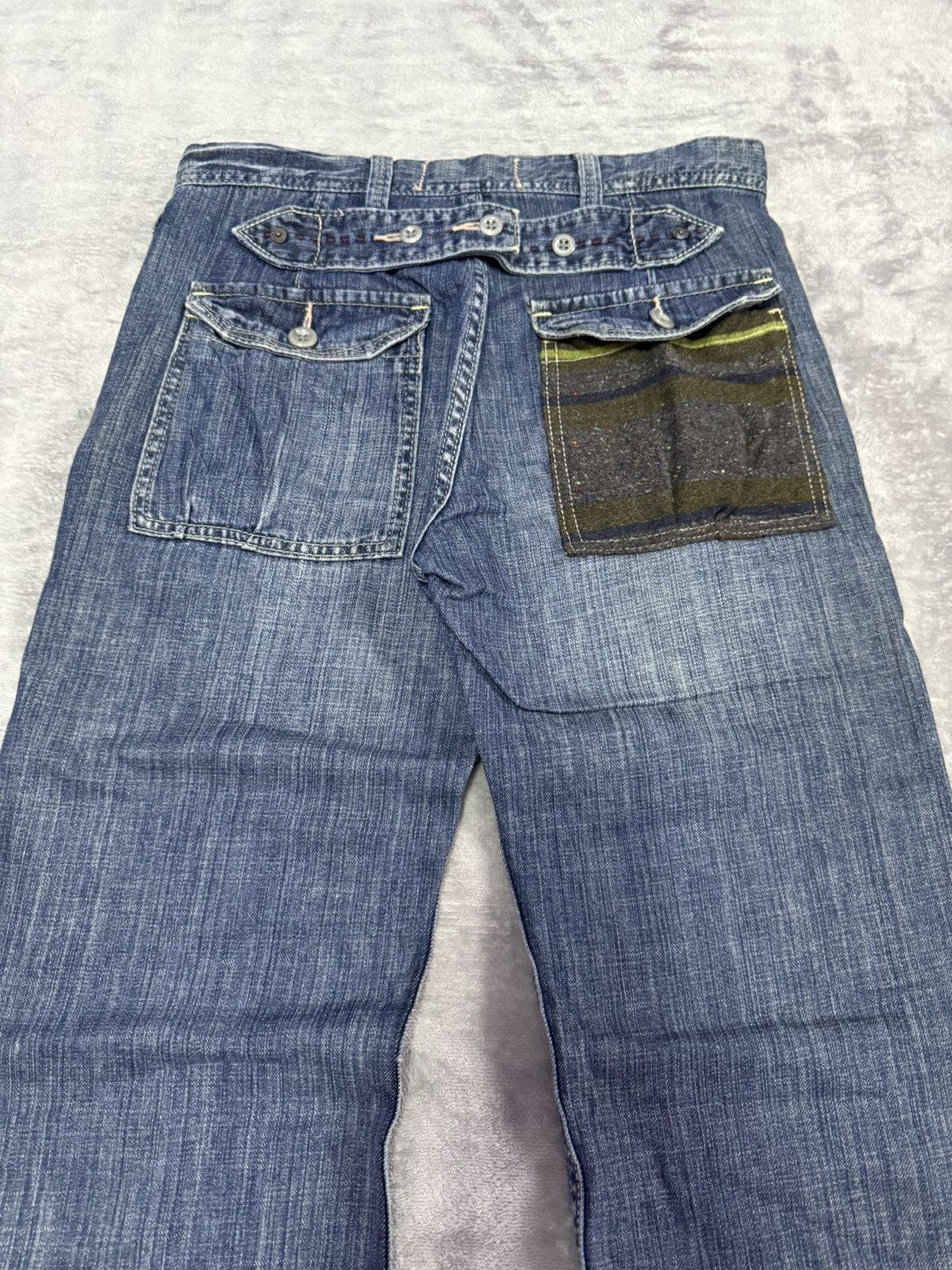 5351 POUR LES HOMMES × Japanese Brand × LOWBOX Antgauge Japan Split Wool Pocket Baker Jeans loose Pants Size US 30 / EU 46 - 10 Thumbnail