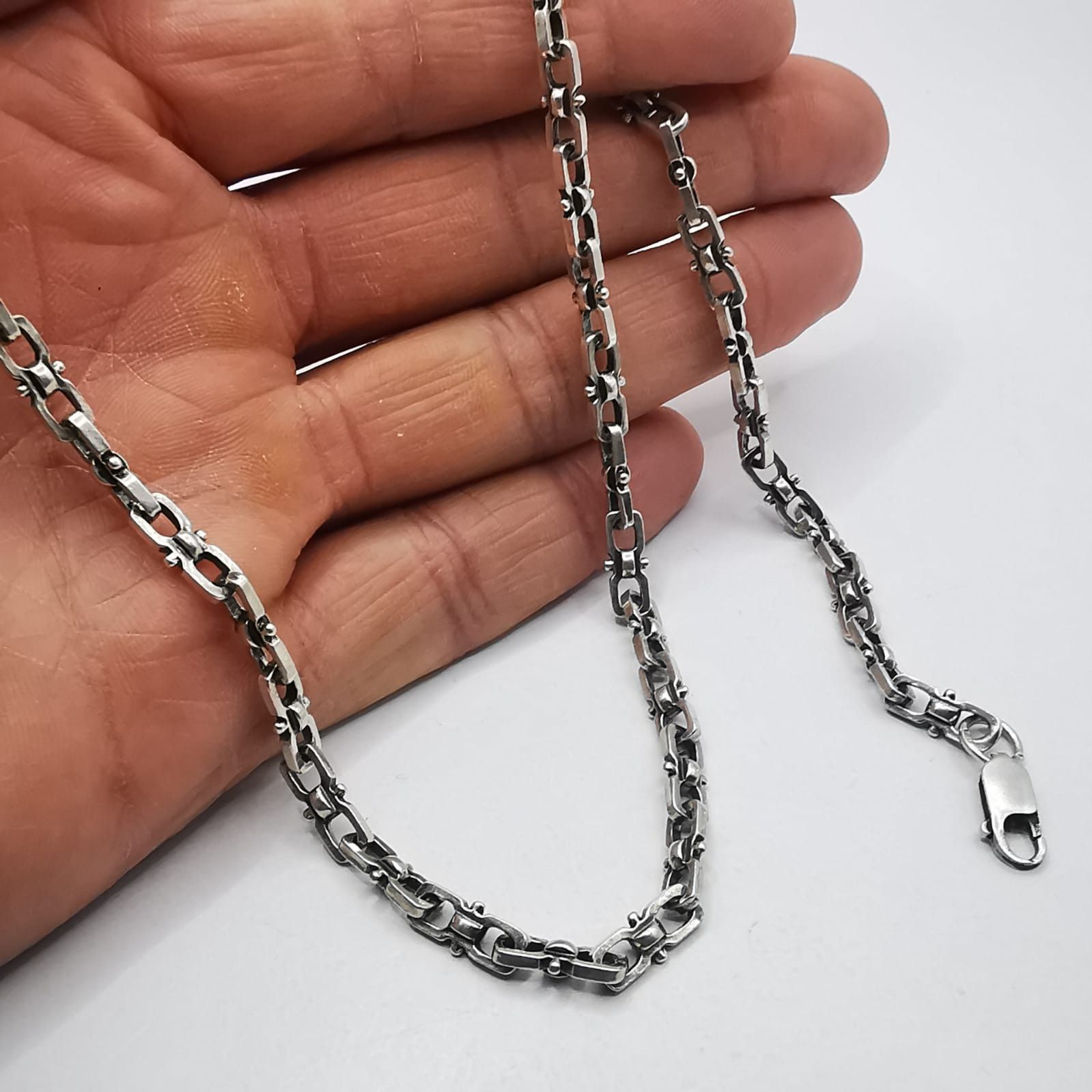 Sterling Silver Vintage Chain, 925 Sterling Silver, Signed 25.99g Size ONE SIZE - 6 Thumbnail