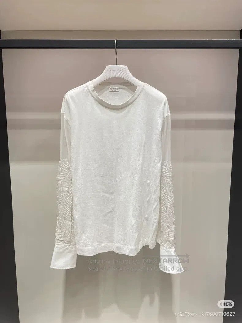 Brunello Cucinelli Brunello Cucinelli Double Layer Diamond Pattern Silk Sequi Size S / US 4 / IT 40 - 1 Thumbnail