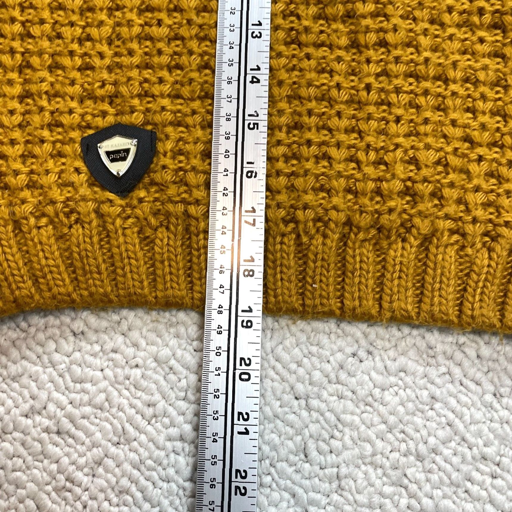 Tommy Hilfiger Tommy Hilfiger Sweater Womens M Waffle-Knit Brownish Yellow Crew Neck Wool Acrylic Size M / US 6-8 / IT 42-44 - 7 Thumbnail