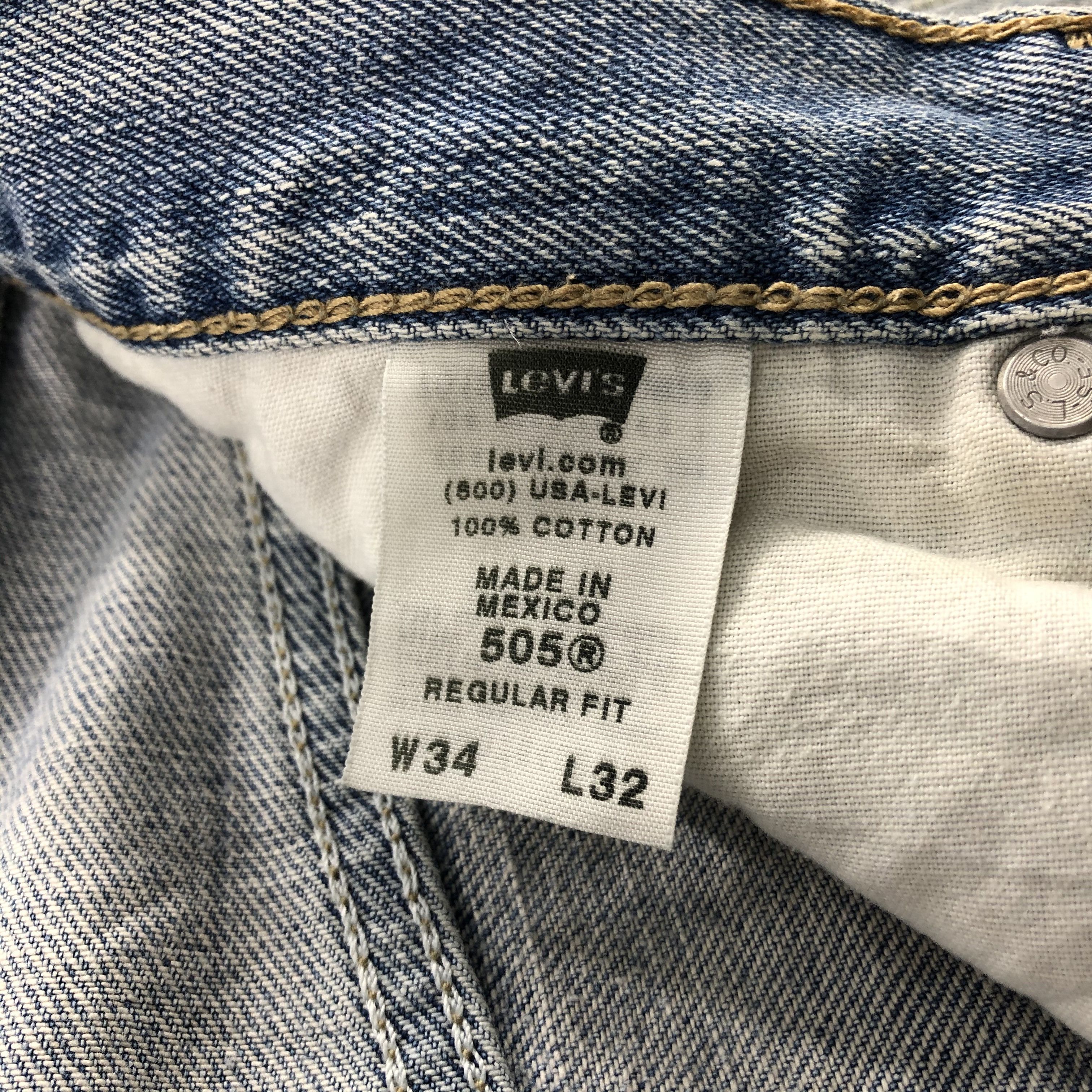 Levi's Vintage Light Wash Levis 505 Jeans-JM1996 Size US 36 / EU 52 - 10 Thumbnail