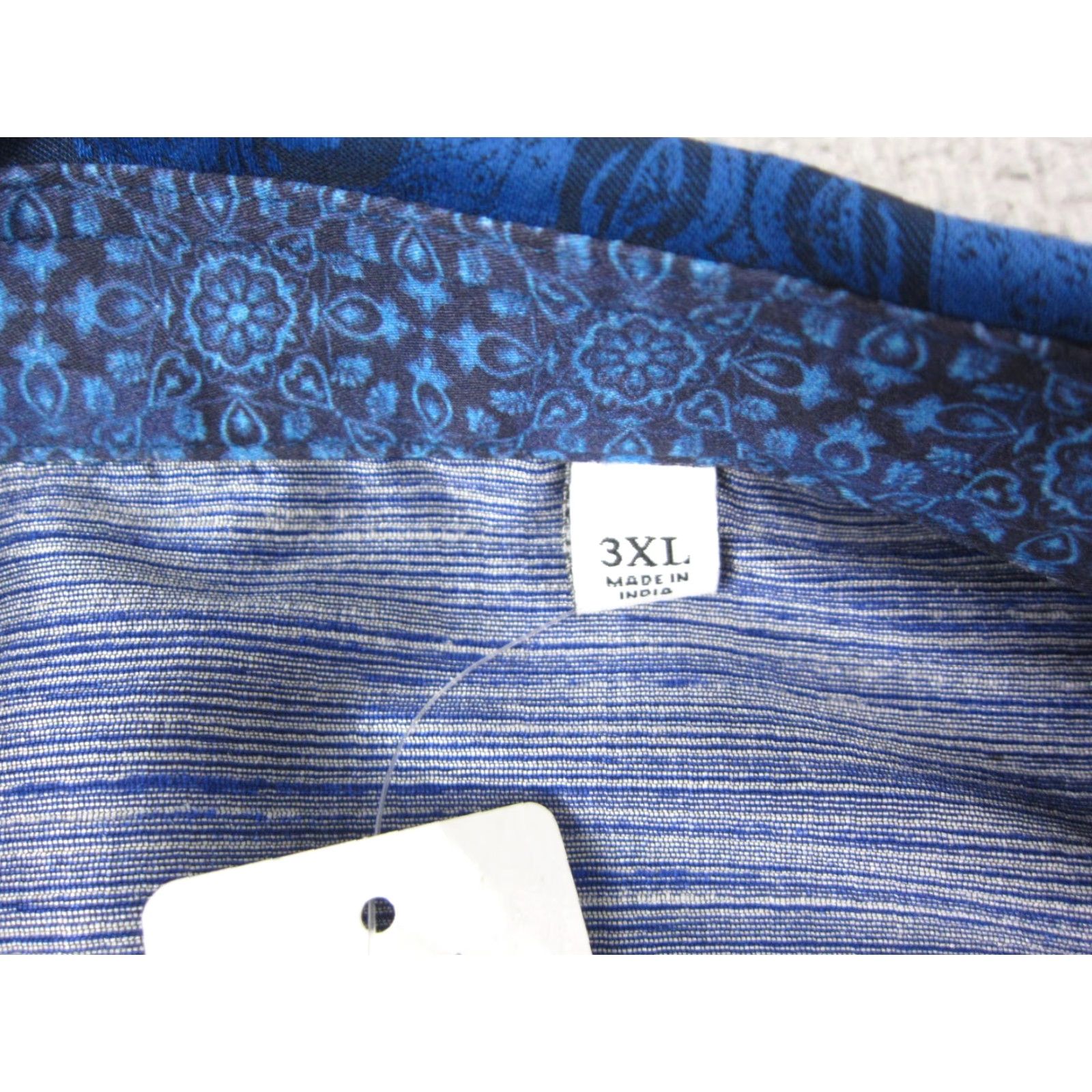 Robert Graham Robert Graham Shirt Mens 3XL Blue Highland Damask Jacquard Button Down Shirt Size US XXL / EU 58 / 5 - 7 Thumbnail