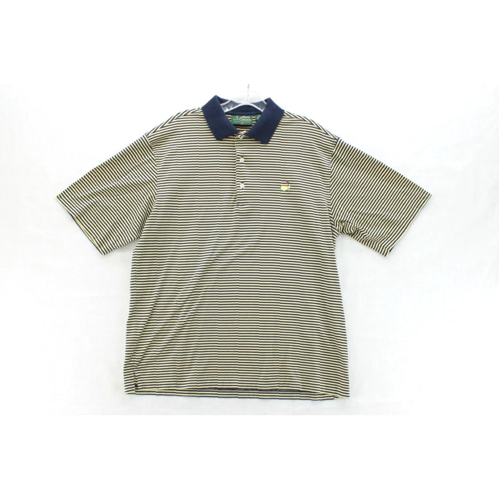 Vintage Masters Amen Corner Golf Polo Shirt Mens M Blue Yellow Striped Augusta National Size US M / EU 48-50 / 2 - 2 Thumbnail