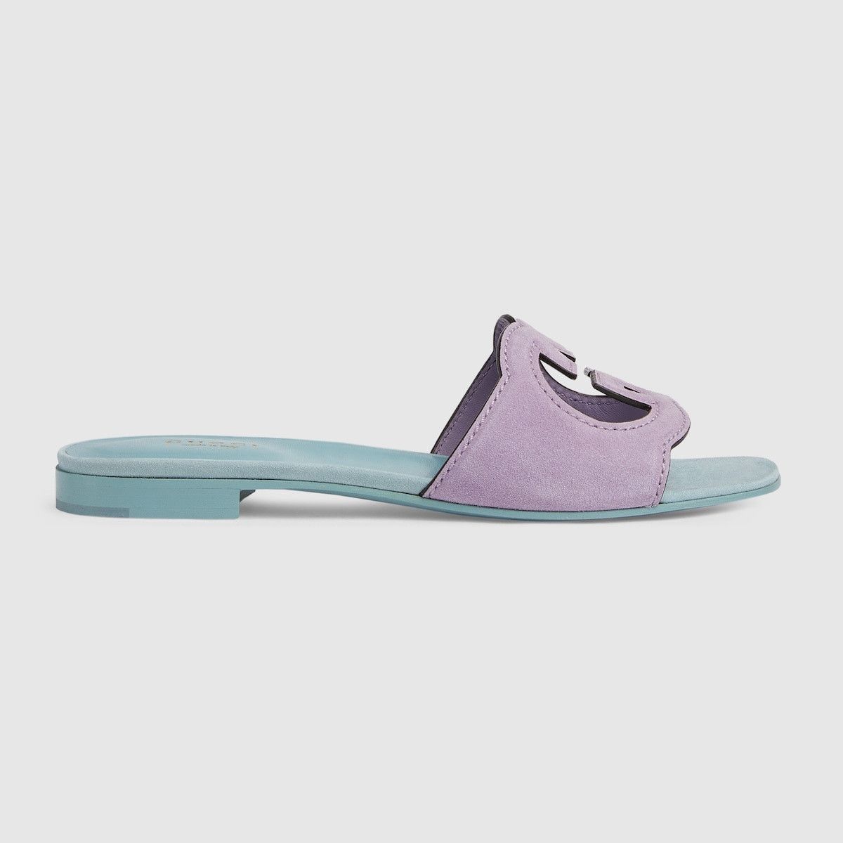 Gucci oc11z1025 Sandals With Interlocking G in Lilac Size US 8 / IT 38 - 1 Thumbnail