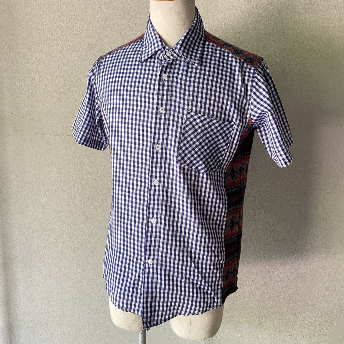 Comme des Garcons × Comme des Garcons Homme Plus COMME des GARCONS Patchwork Checkered Fusion Shirt Size US L / EU 52-54 / 3 - 10 Thumbnail