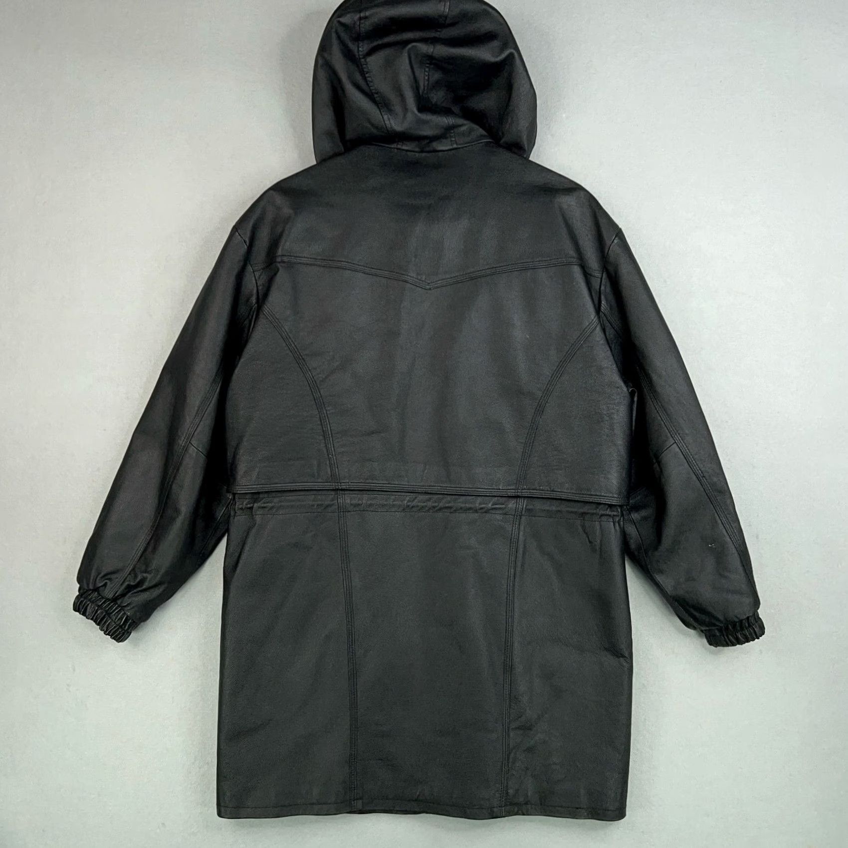 G-III VINTAGE G III Jacket Womens Medium Leather Hooded Full Zip Edgy Motorcycle Urban Mens Womens Size M / US 6-8 / IT 42-44 - 3 Thumbnail