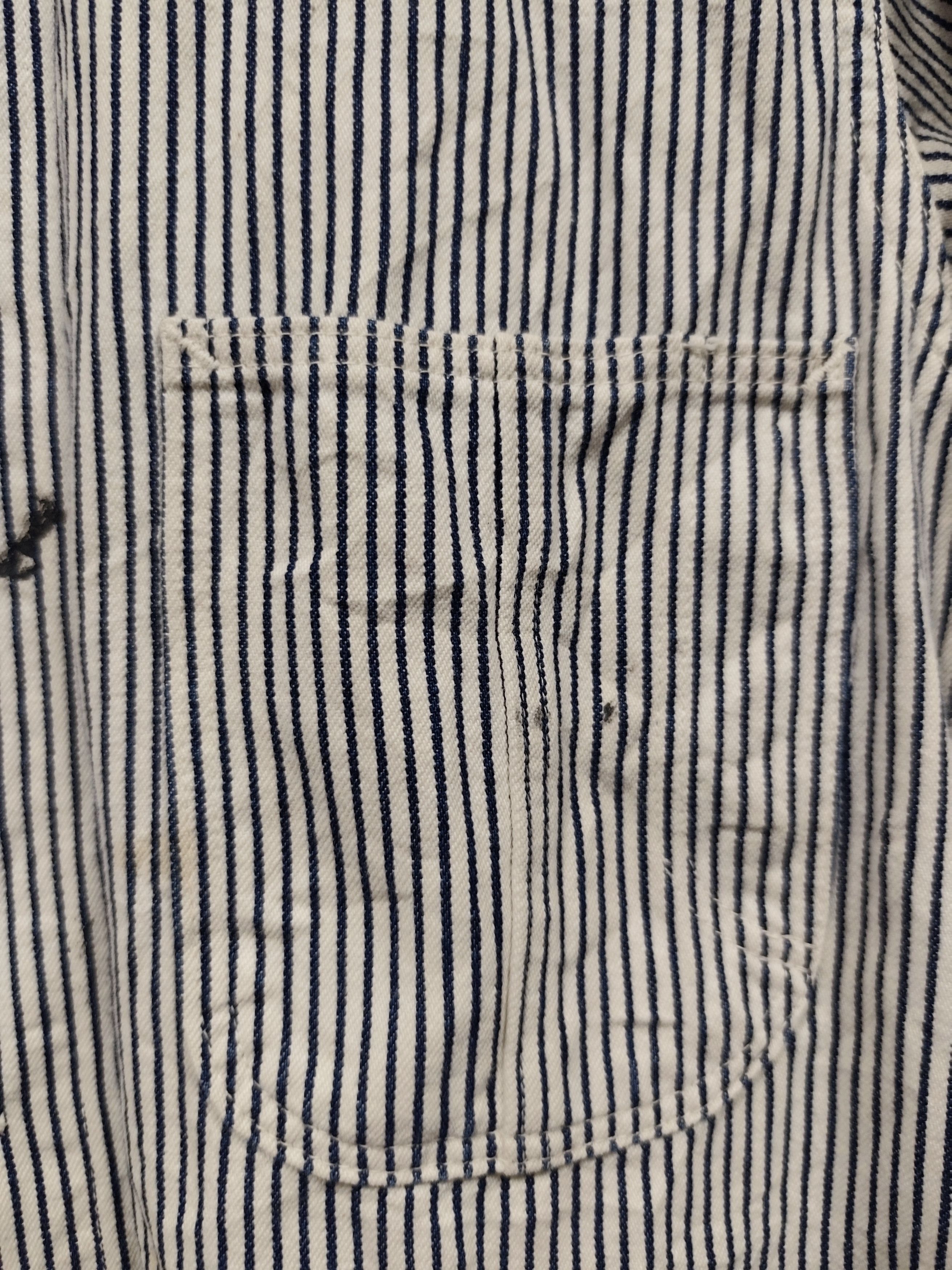 Orslow ORSLOW Hickory Stripe Chore Coat Work Jacket Made In Japan Size US L / EU 52-54 / 3 - 12 Thumbnail