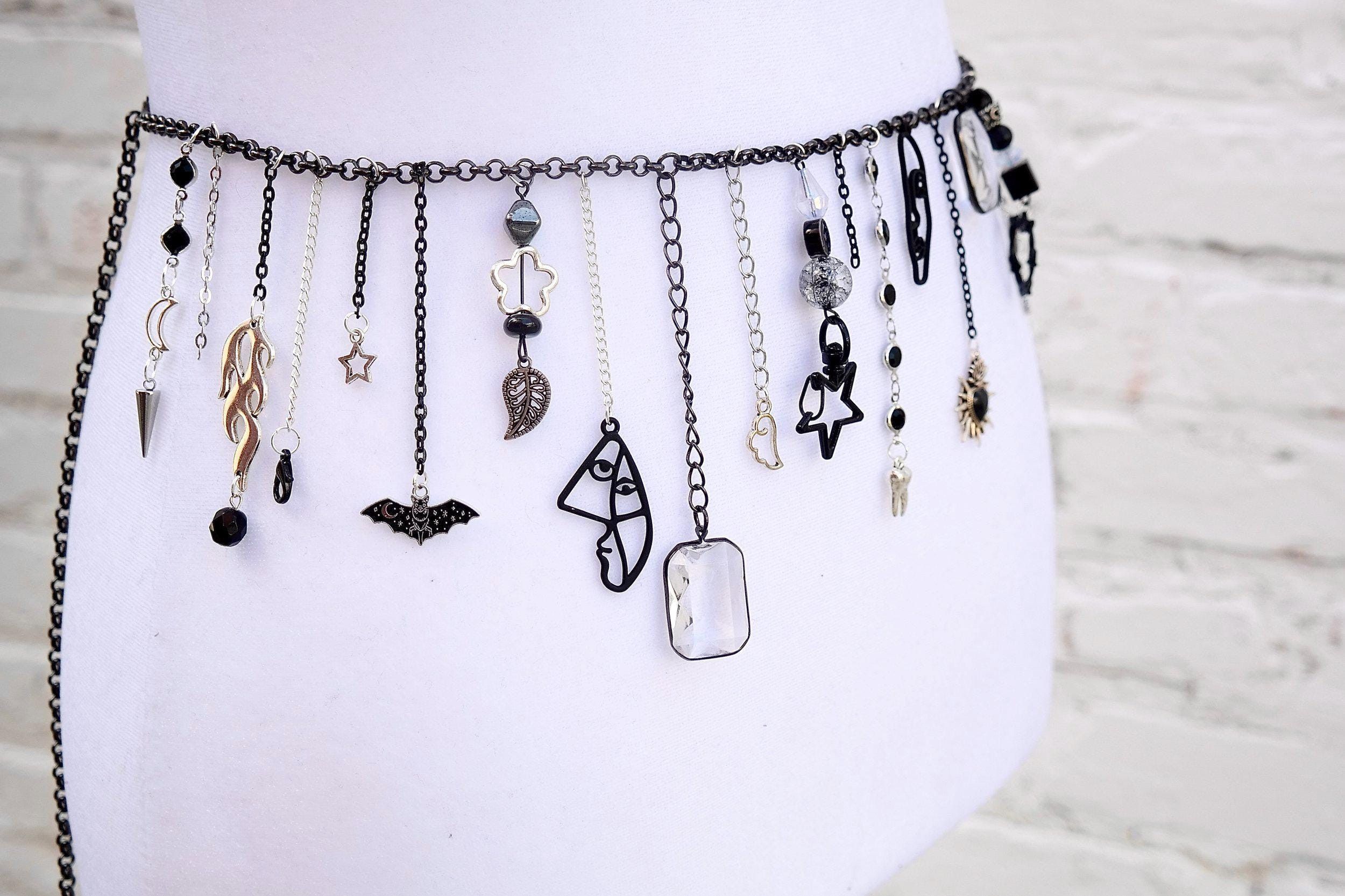 Handmade Black & Silver Waist Chain Size ONE SIZE - 3 Thumbnail