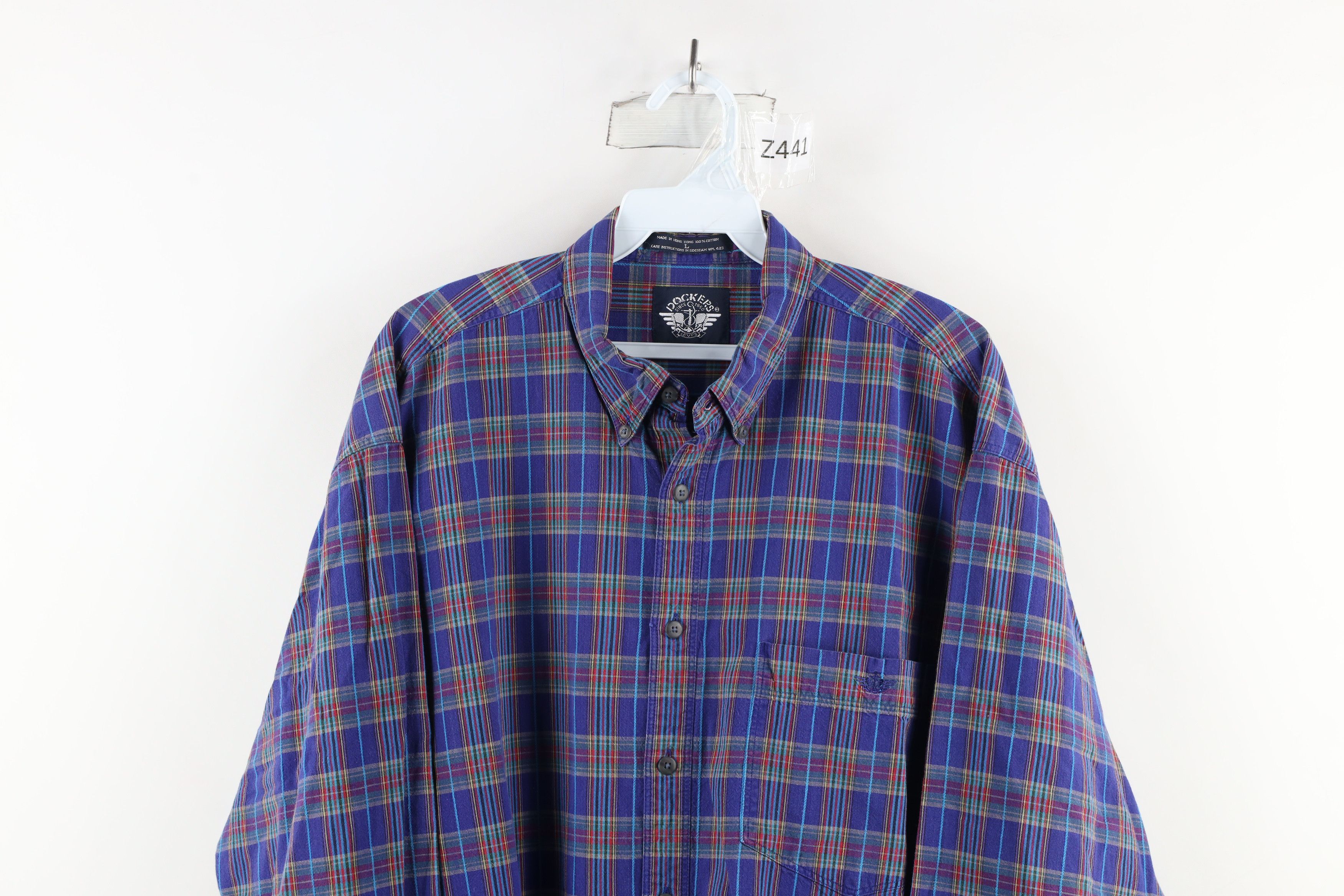 Vintage Vintage 90s Streetwear Plaid Collared Button Down Shirt Size US L / EU 52-54 / 3 - 2 Thumbnail