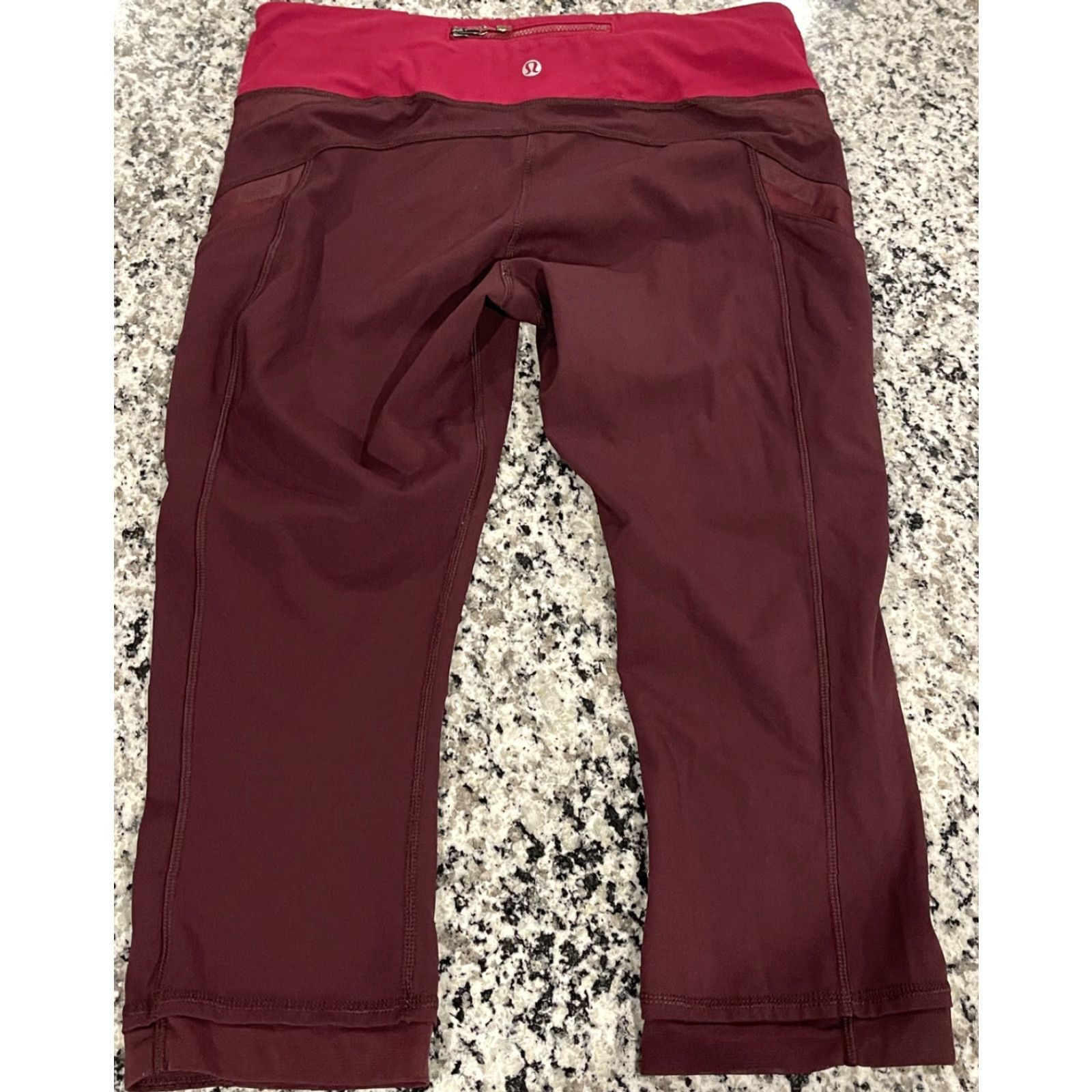 Lululemon Lululemon Leggings Crop Illumina Bordeaux Drama / Bumble Berry Size 8 Women’s Tights Pant Size 30" / US 8 / IT 44 - 3 Thumbnail